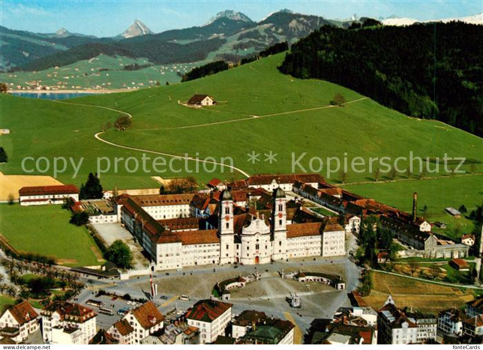 13165964 Einsiedeln SZ Fliegeraufnahme Kloster Einsiedeln - Other & Unclassified