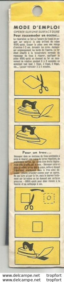 CK / RARE à Retrouver !! Pochette Avec RUBAN QUICK NIGAL Sans Couture Fer Repasser RUBAN PERCALE SOULE - Otros & Sin Clasificación