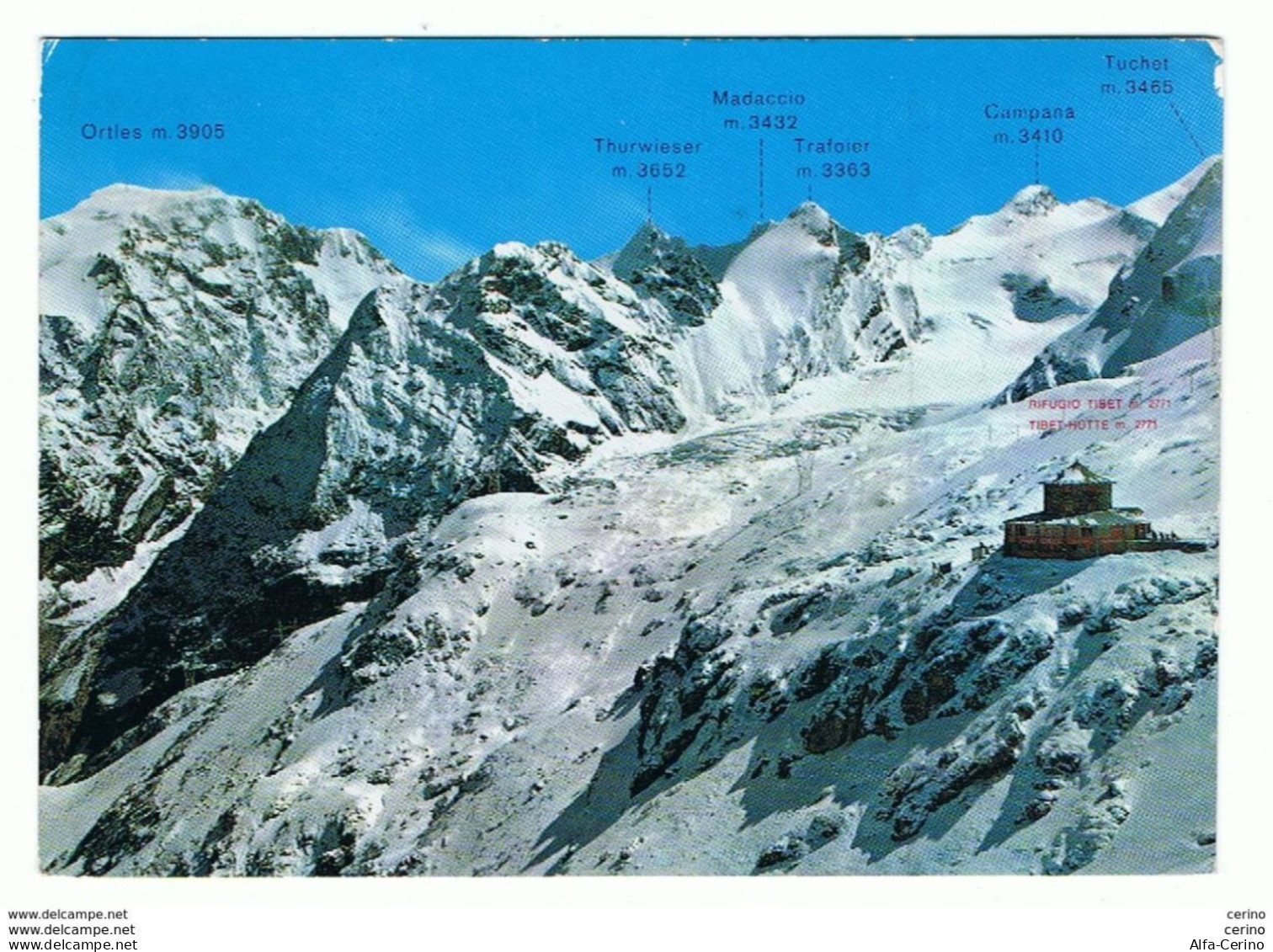 PASSO  DELLO  STELVIO (BZ):  RIFUGIO  TIBET -  PER  LA  GERMANIA  -  FG - Alberghi & Ristoranti