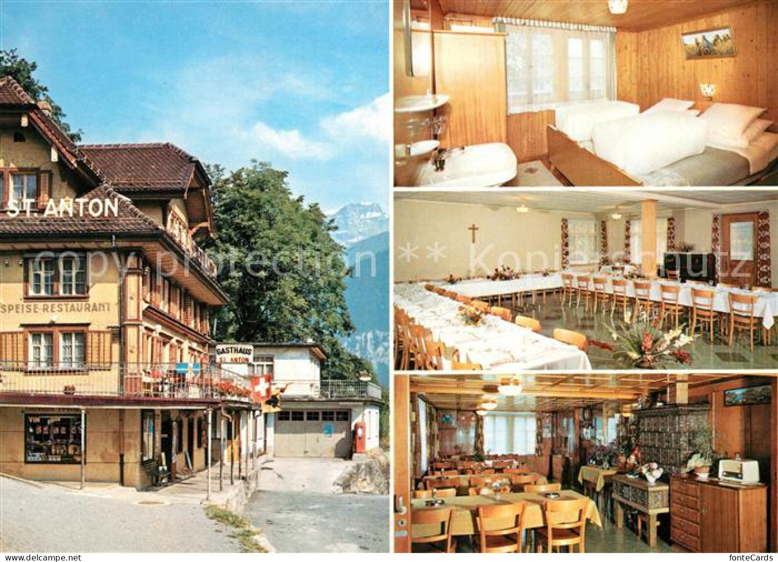 13163448 Spiringen Gasthaus St Anton Speisesaal Gaestezimmer Spiringen - Altri & Non Classificati