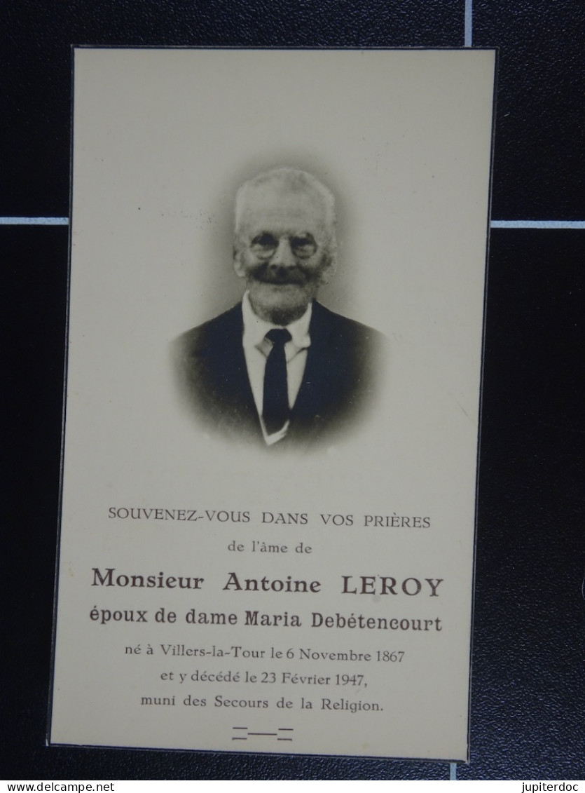 Antoine Leroy épx Debètencourt Villers-la-Tour 1867 1947 - Andachtsbilder