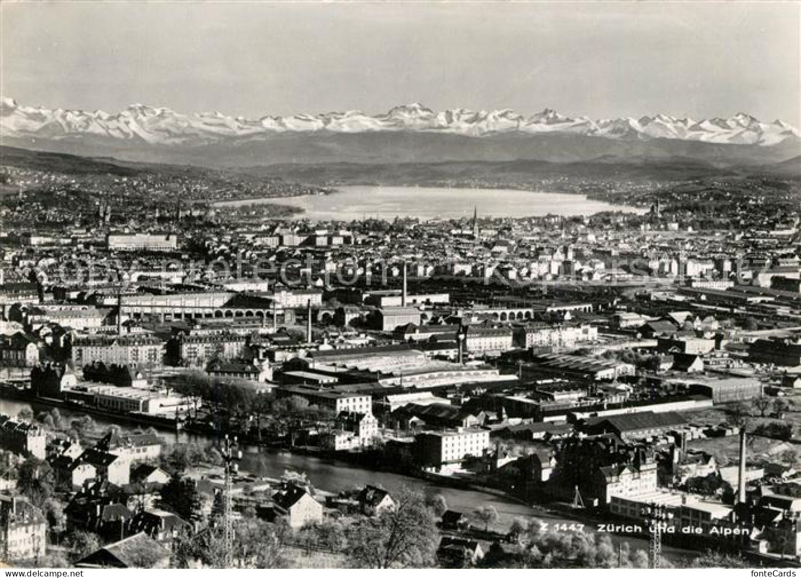 13162433 Zuerich ZH Fliegeraufnahme Mit Alpenpanorama Zuerich - Autres & Non Classés