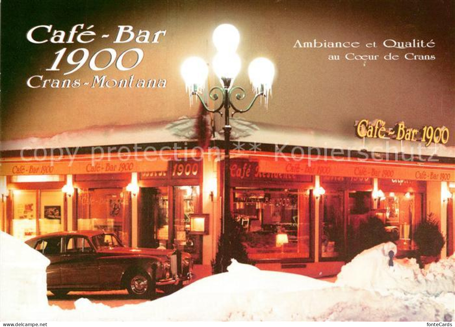 13162418 Crans-Montana Cafe Bar 1900 Winterpanorama Crans-Montana - Otros & Sin Clasificación