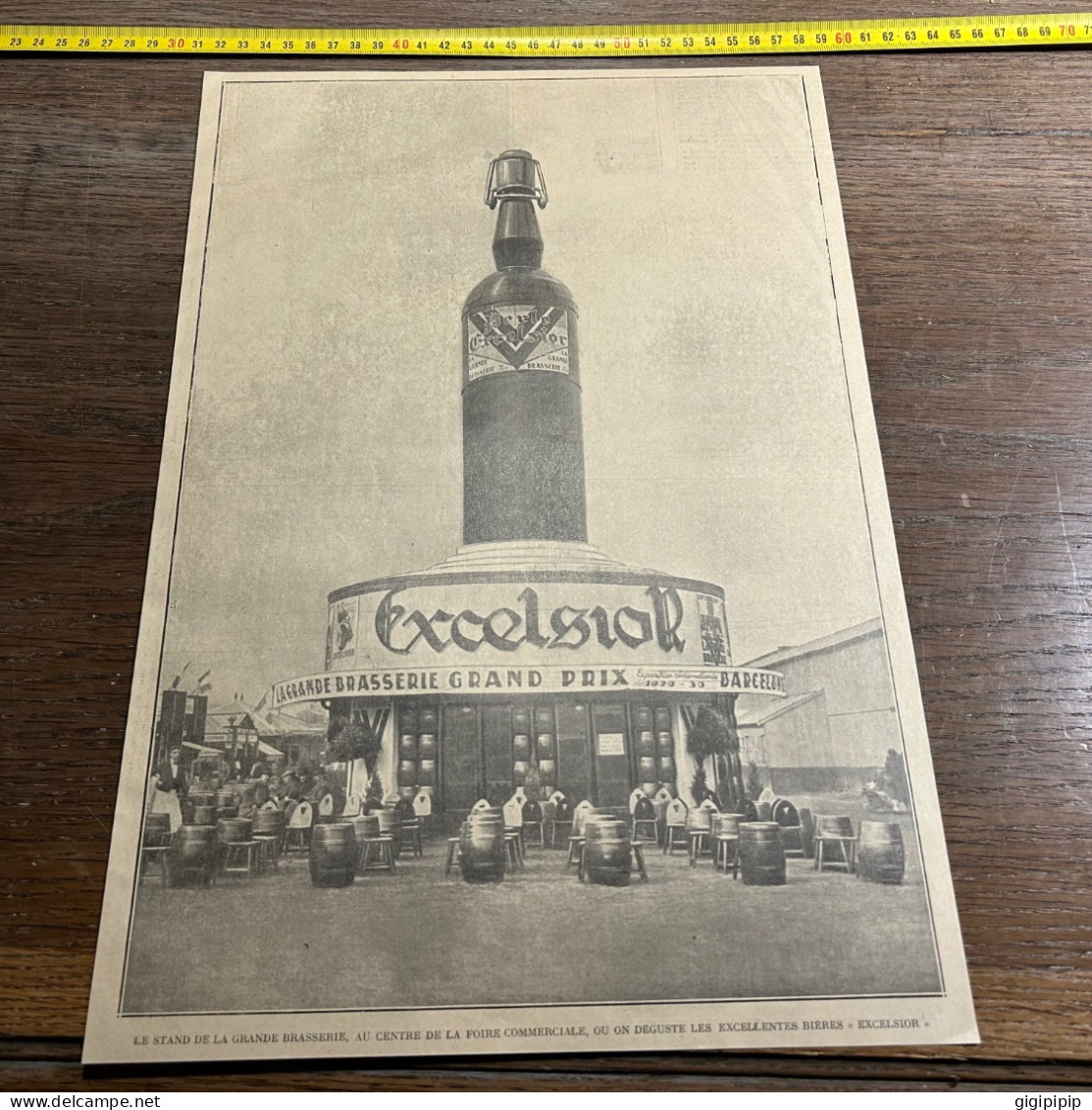 1930 GHI15 Publicité Bière EXCELSIOR STAND DE LA GRANDE BRASSERIE, AU CENTRE DE LA FOIRE COMMERCIALE, - Verzamelingen
