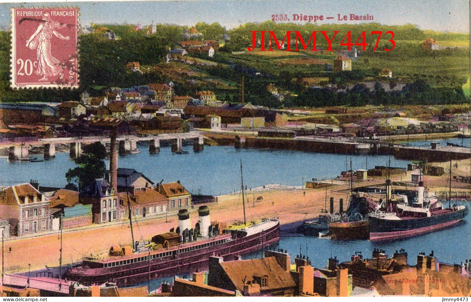 CPA - DIEPPE En 1925 - Le Bassin ( Quai Bien Animé ) N° 2536 - Dieppe
