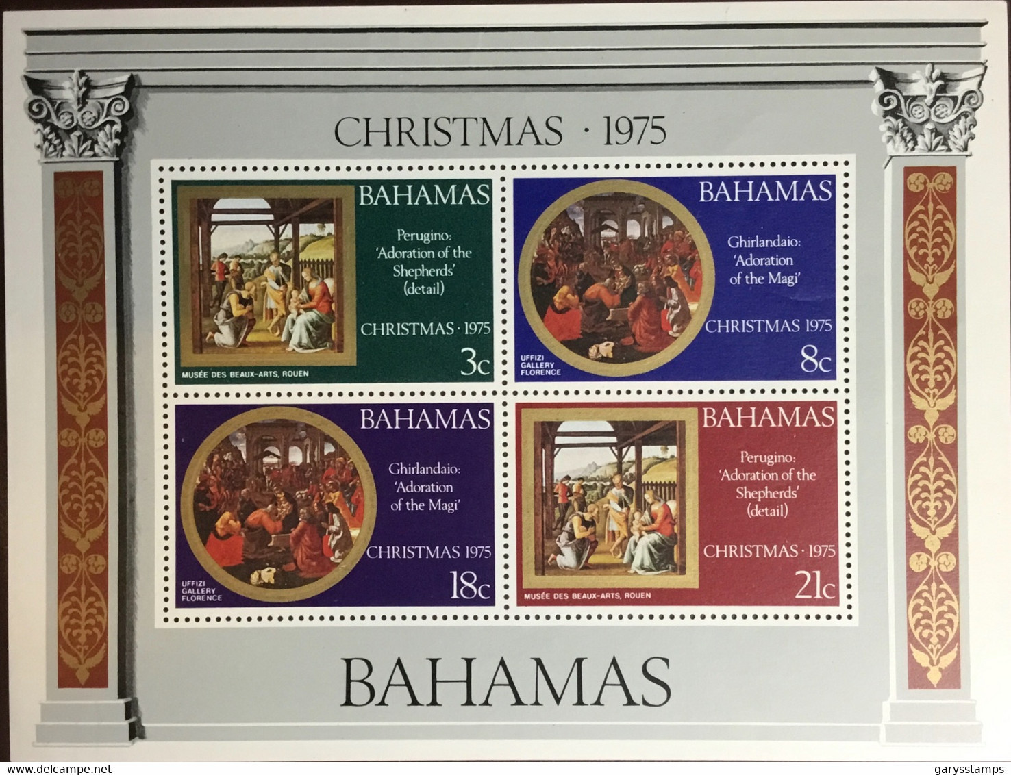 Bahamas 1975 Christmas Minisheet MNH - Bahamas (1973-...)