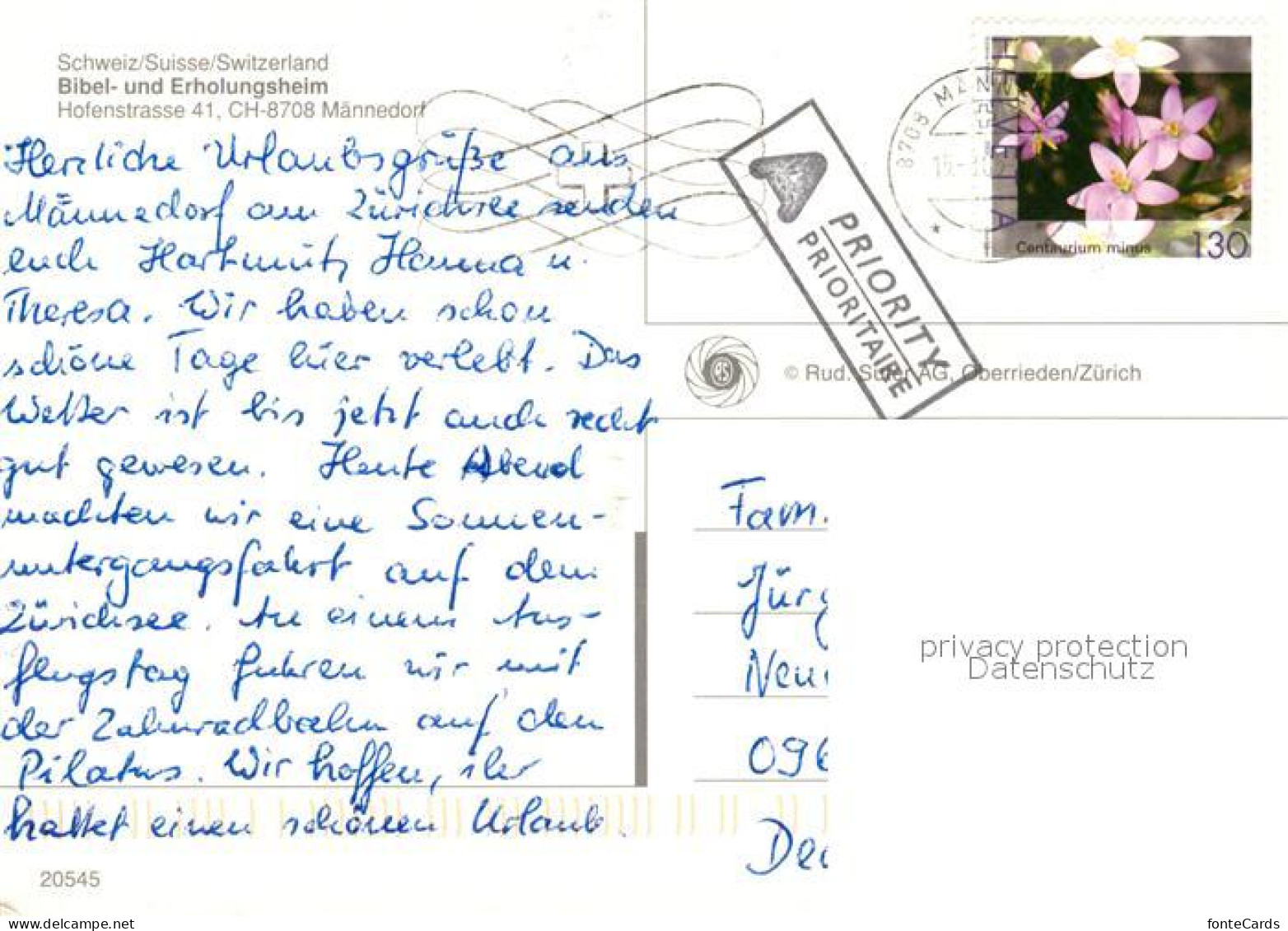 13161543 Maennedorf Bibel Erholungsheim Maennedorf - Autres & Non Classés
