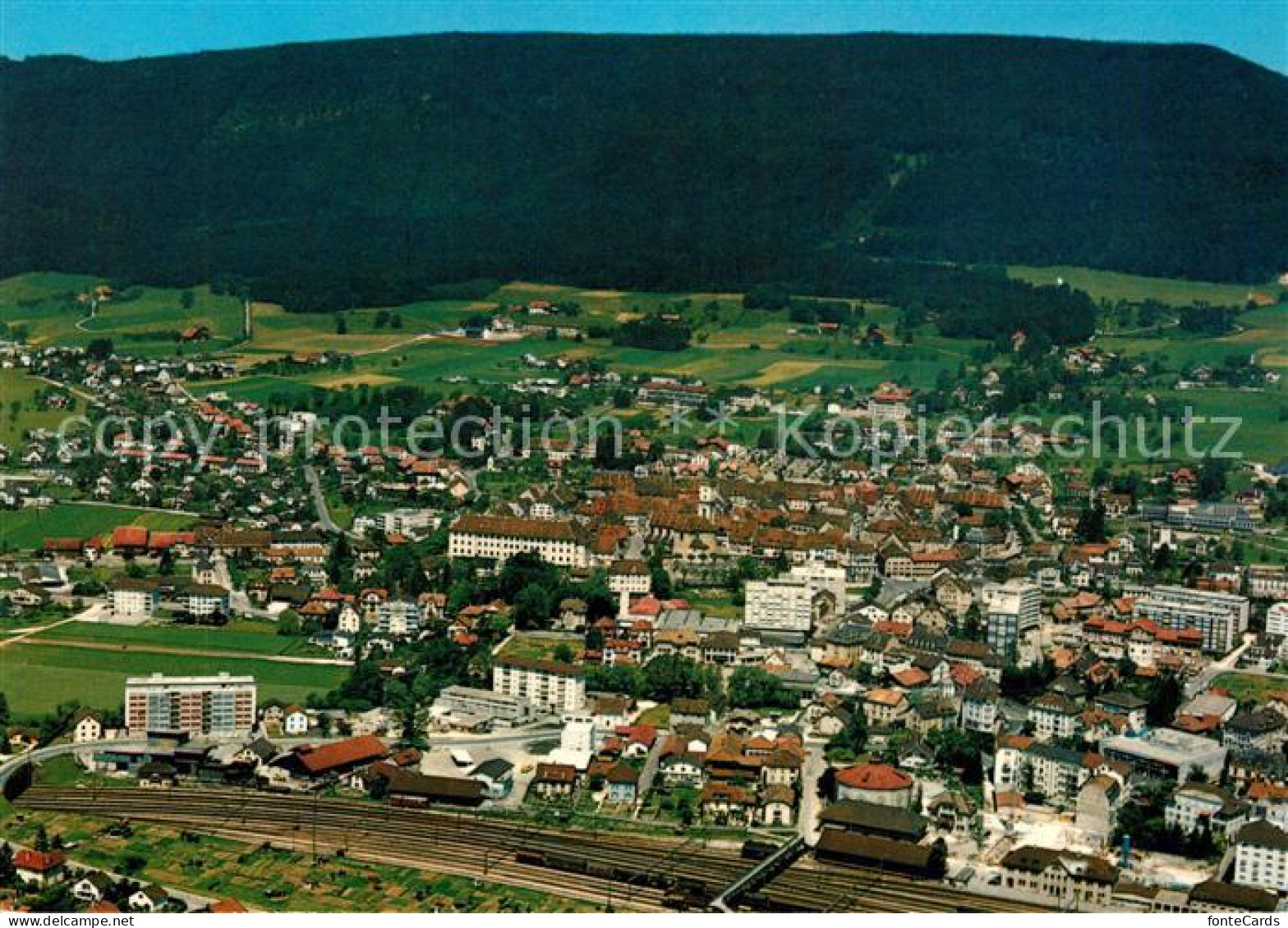 13161518 Delemont Fliegeraufnahme Delemont - Sonstige & Ohne Zuordnung