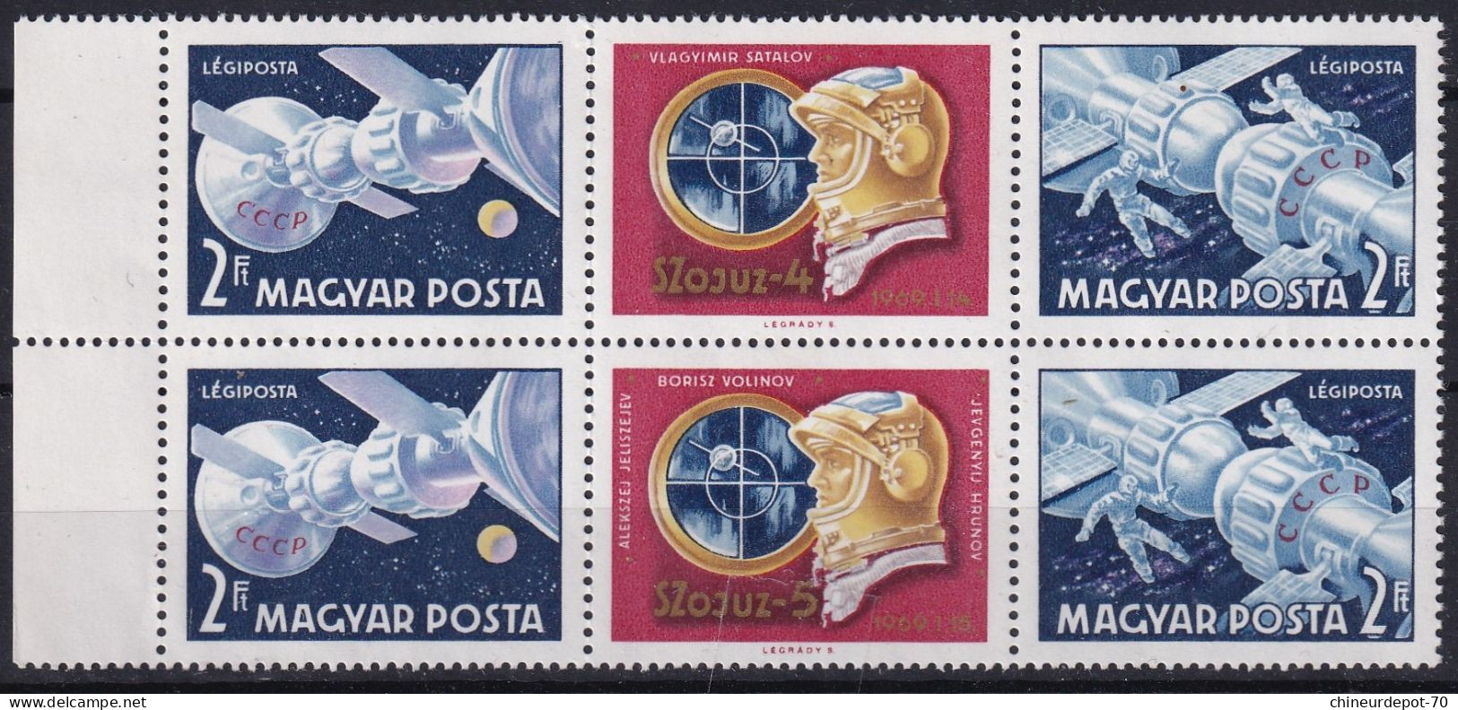 Légiposta Magyar Posta Hongrie Szojuz 4 Neufs Sans Charnières ** - Unused Stamps