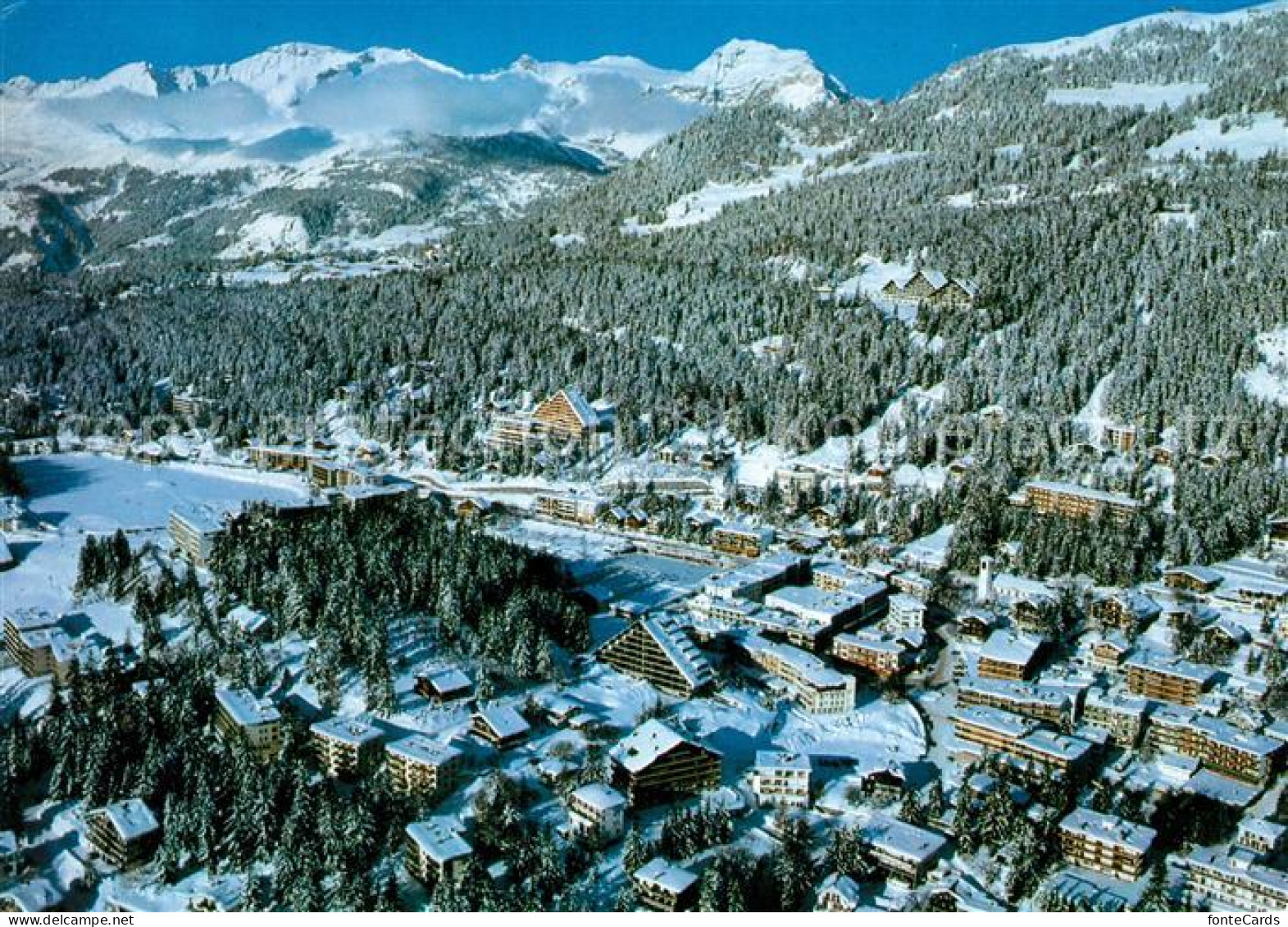 13161171 Montana-Vermala Wintersportplatz Alpen Fliegeraufnahme Montana Vermala - Otros & Sin Clasificación
