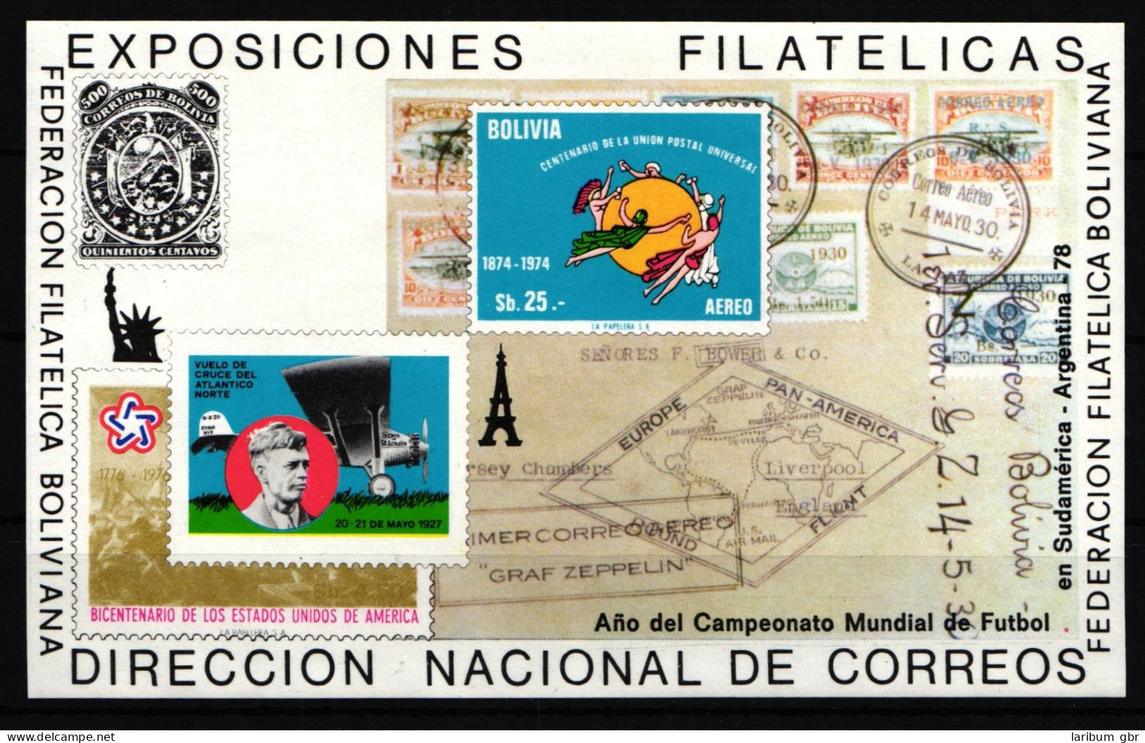 Bolivien Block 79 Postfrisch #JJ039 - Bolivia