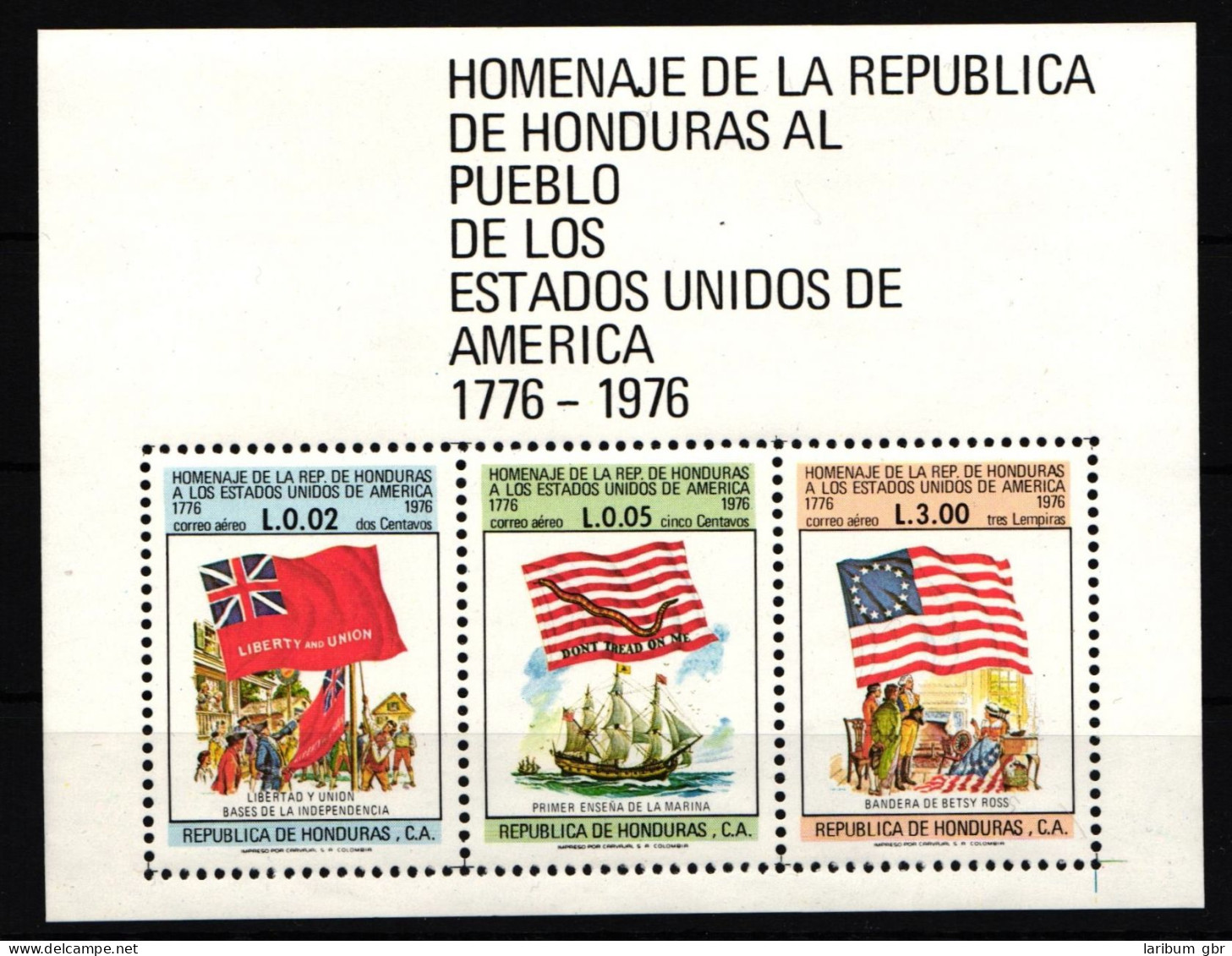 Honduras Block 27 Postfrisch #JJ025 - Honduras