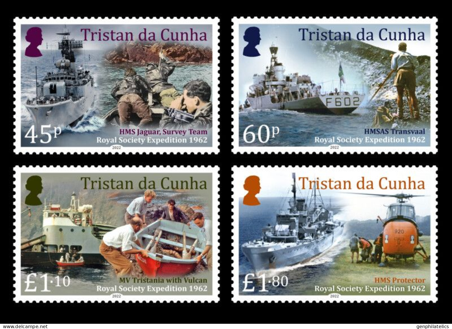 TRISTAN Da CUNHA 2022 EVENTS People. History VOLCANO - Fine Set MNH - Tristan Da Cunha