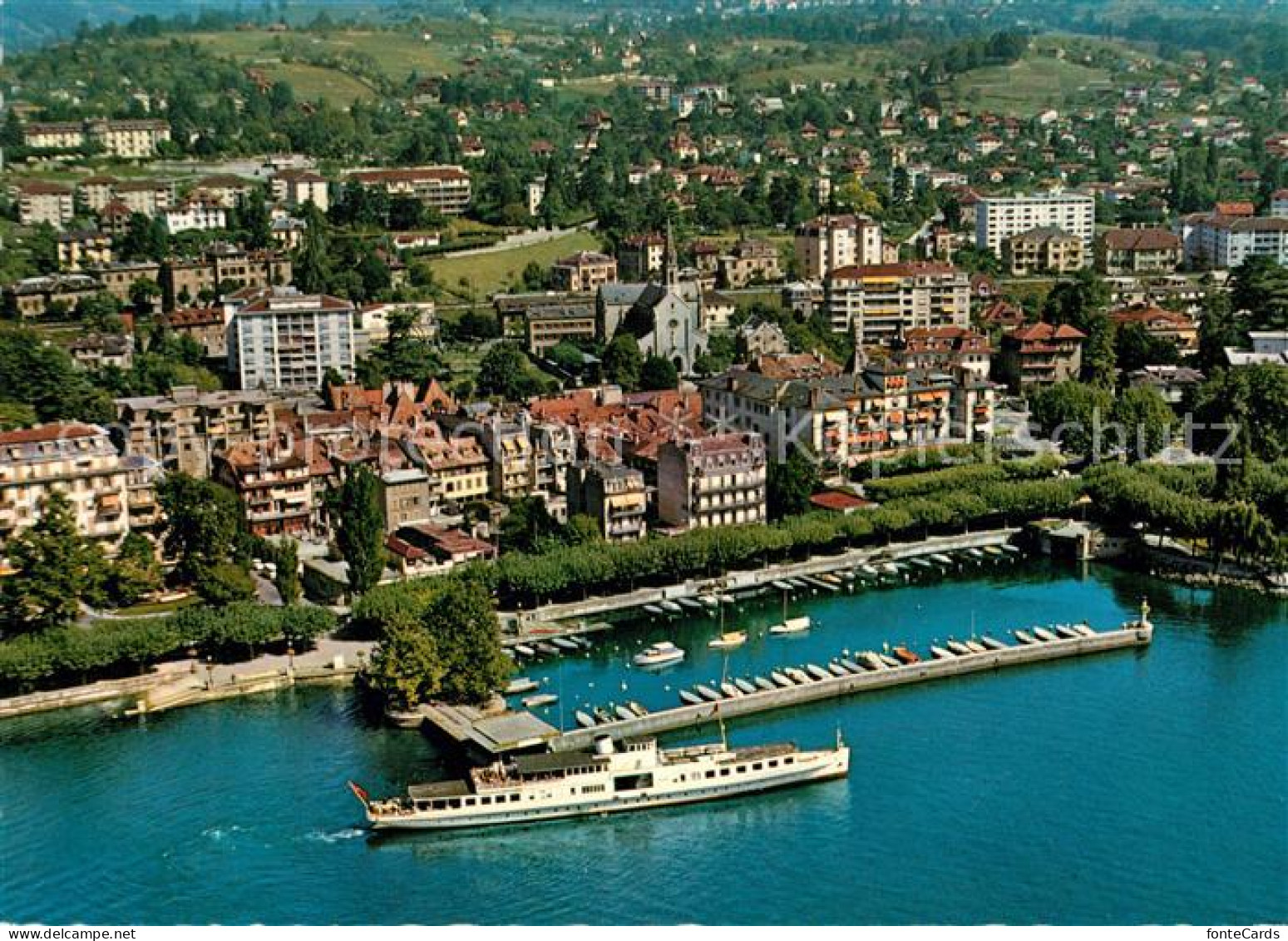 13155614 Vevey VD Port La Tour De Peilz Fliegeraufnahme Vevey - Sonstige & Ohne Zuordnung