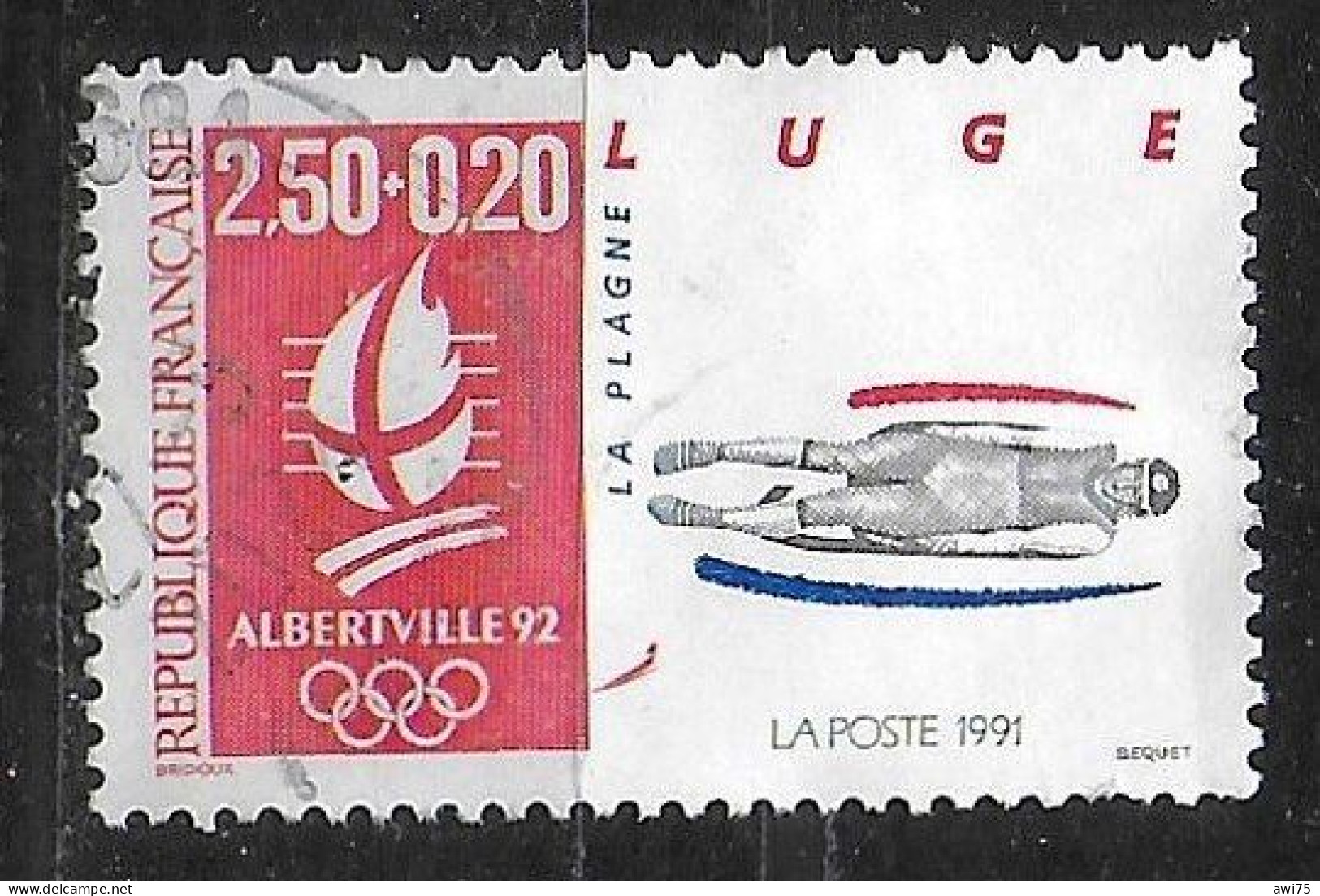 " Jeux Olympiques Albertville - Luge" 1991 - 2679 - Usados