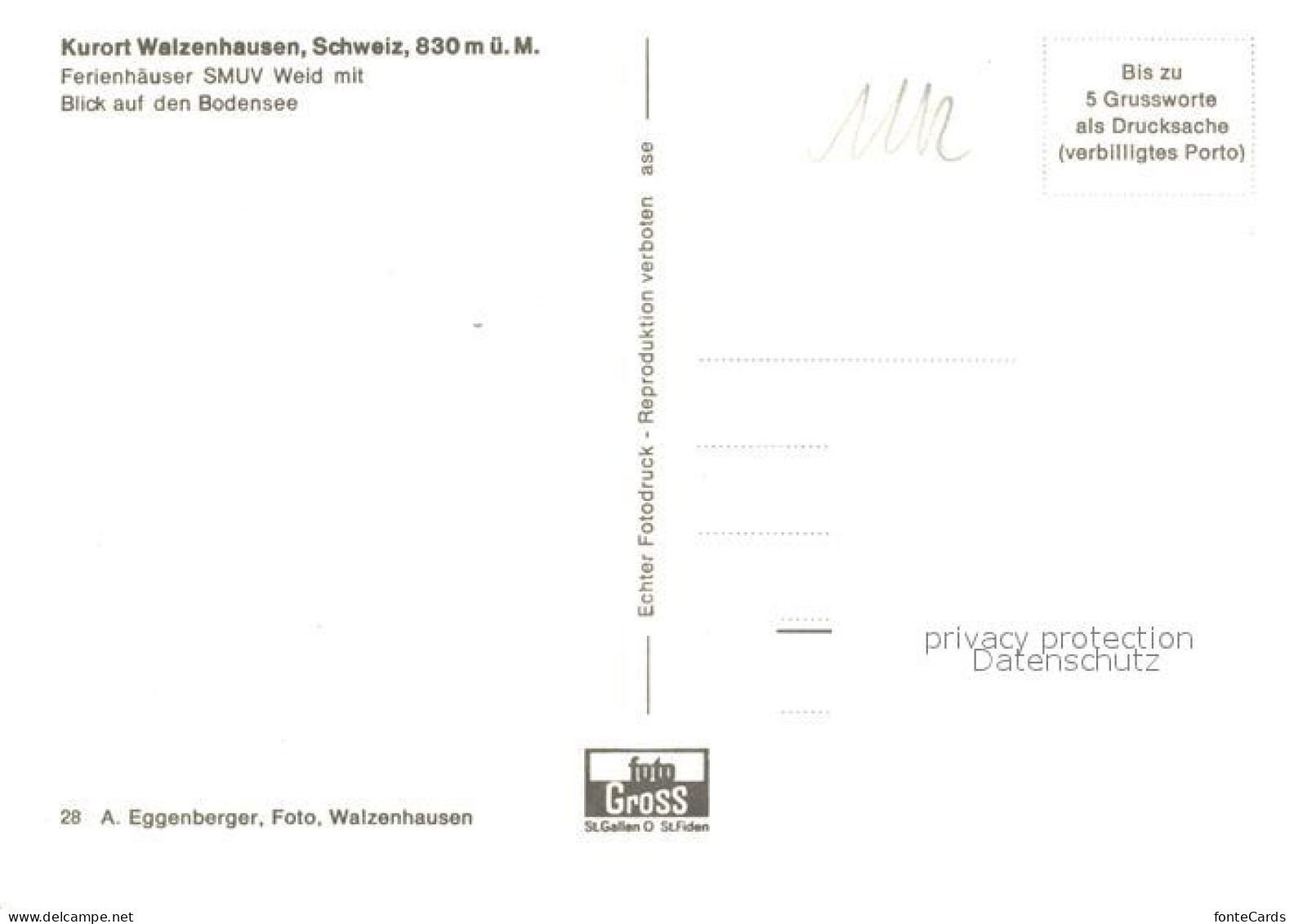 13154853 Walzenhausen AR Ferienhaeuser SMUV Weid Panorama Bodensee Walzenhausen - Autres & Non Classés