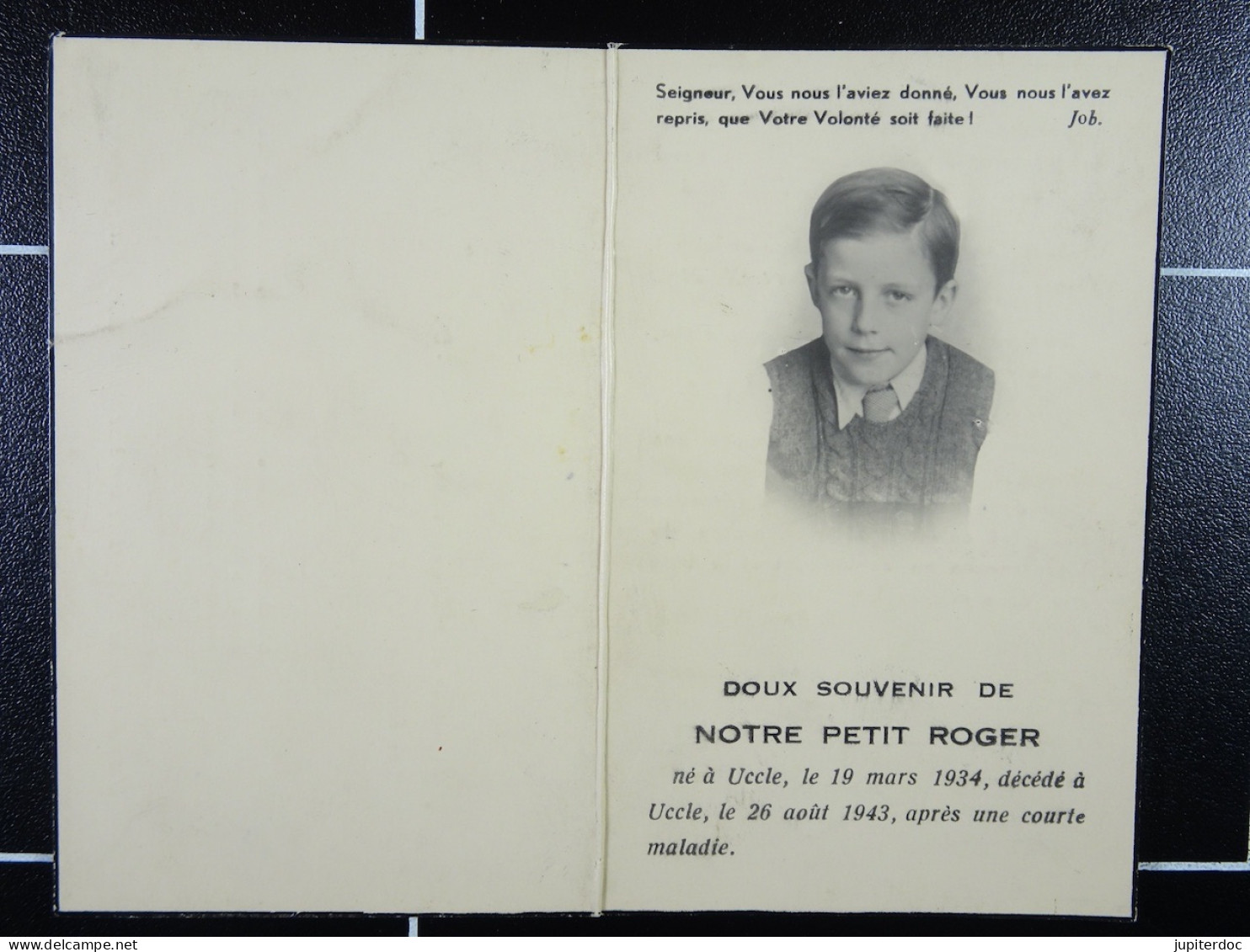 Roger Buyst Uccle 1934 1943 - Devotieprenten