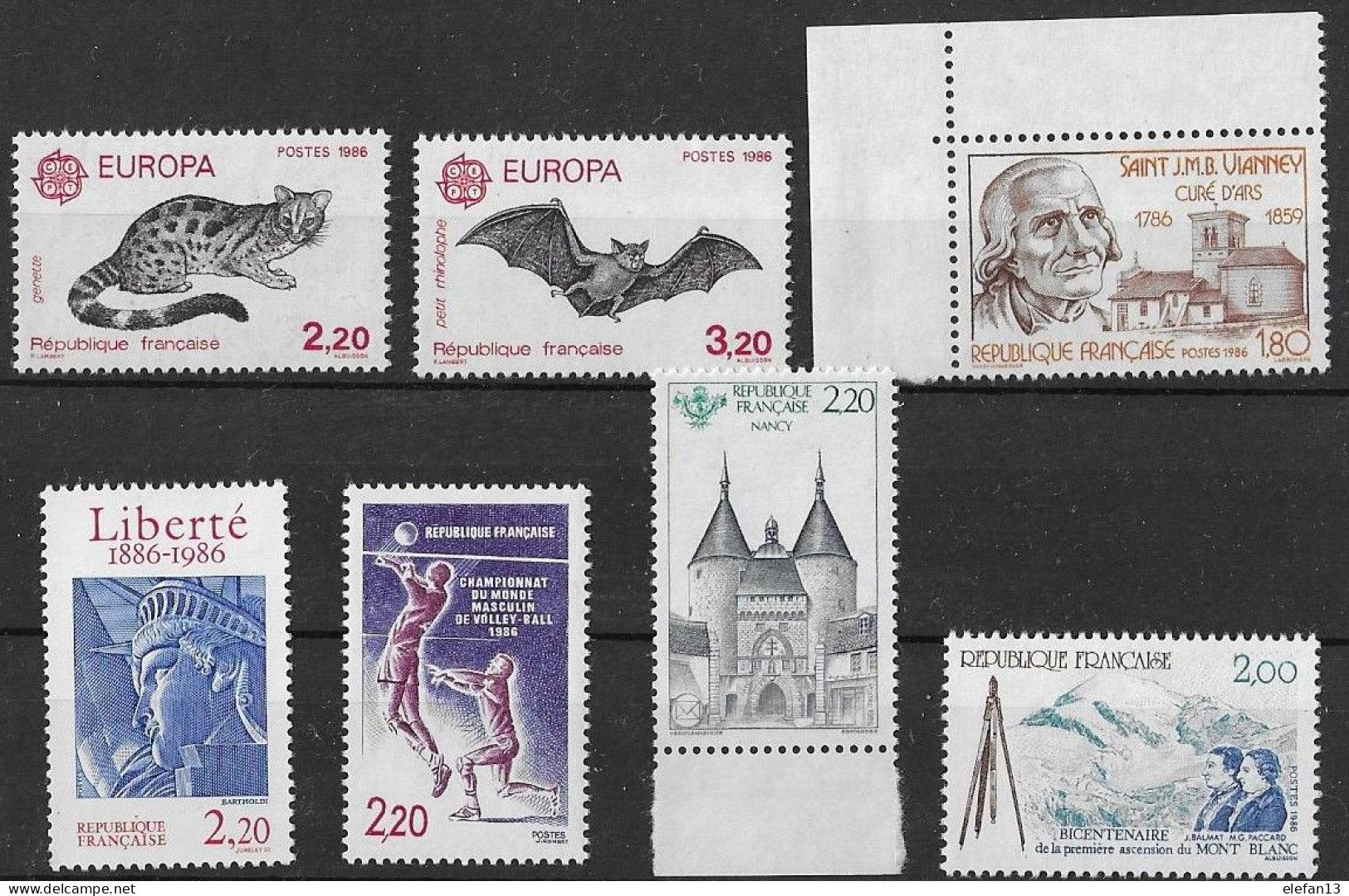 FRANCE N°2416,2417,2418,2419,2420,2421 Et 2422 ** Neufs Sans Charnière Luxe MNH - Unused Stamps
