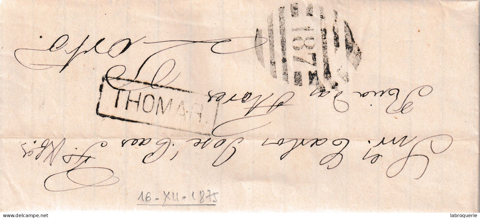 POR - LETTRE DE THOMAR À PORTO - 1875 - Storia Postale