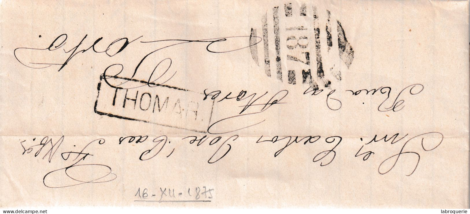 POR - LETTRE DE THOMAR À PORTO - 1875 - Poststempel (Marcophilie)