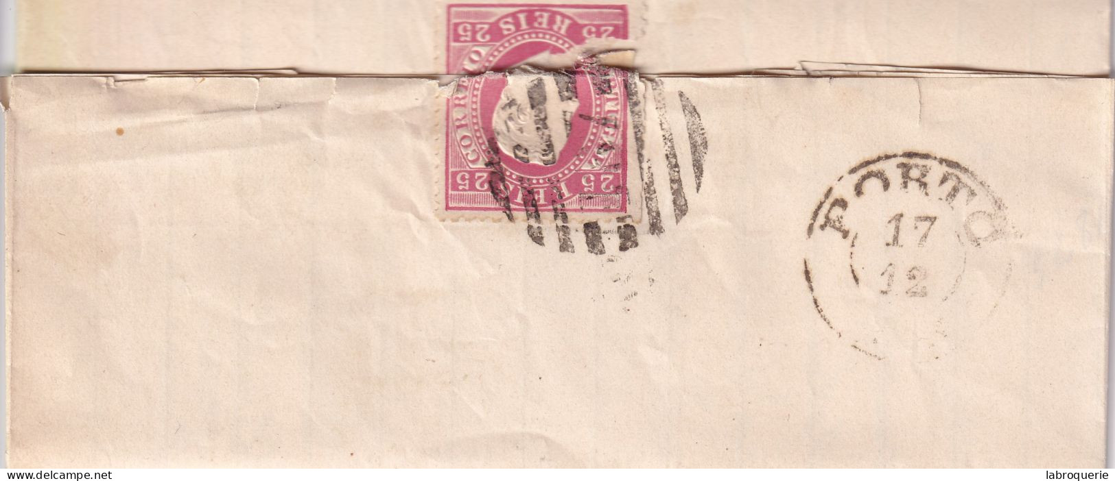 POR - LETTRE DE THOMAR À PORTO - 1875 - Storia Postale