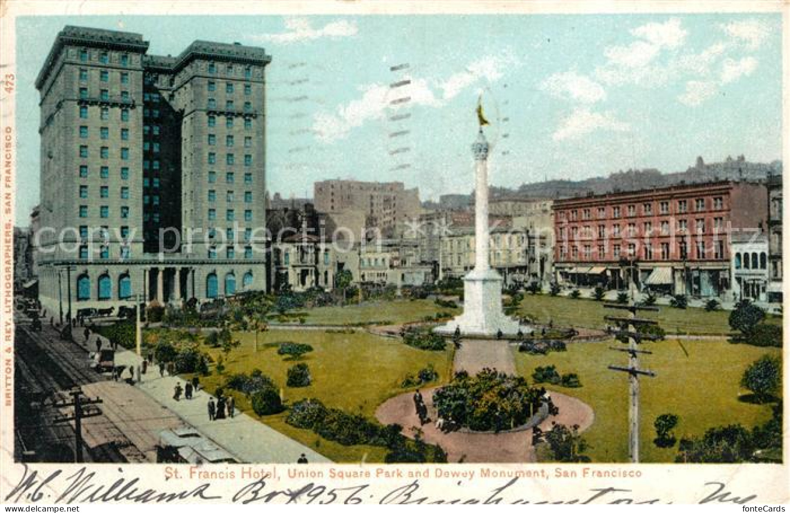 13153166 San_Francisco_California St Francis Hotel Union Square Park And Dewey M - Autres & Non Classés