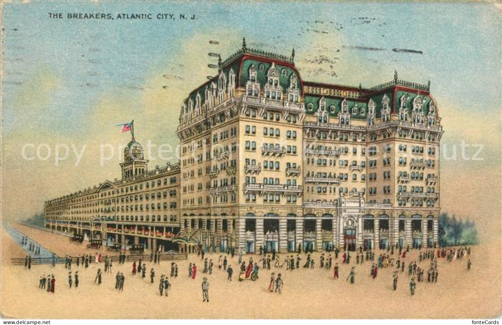 13153163 Atlantic_City_New_Jersey The Breakers Hotel Litho - Andere & Zonder Classificatie