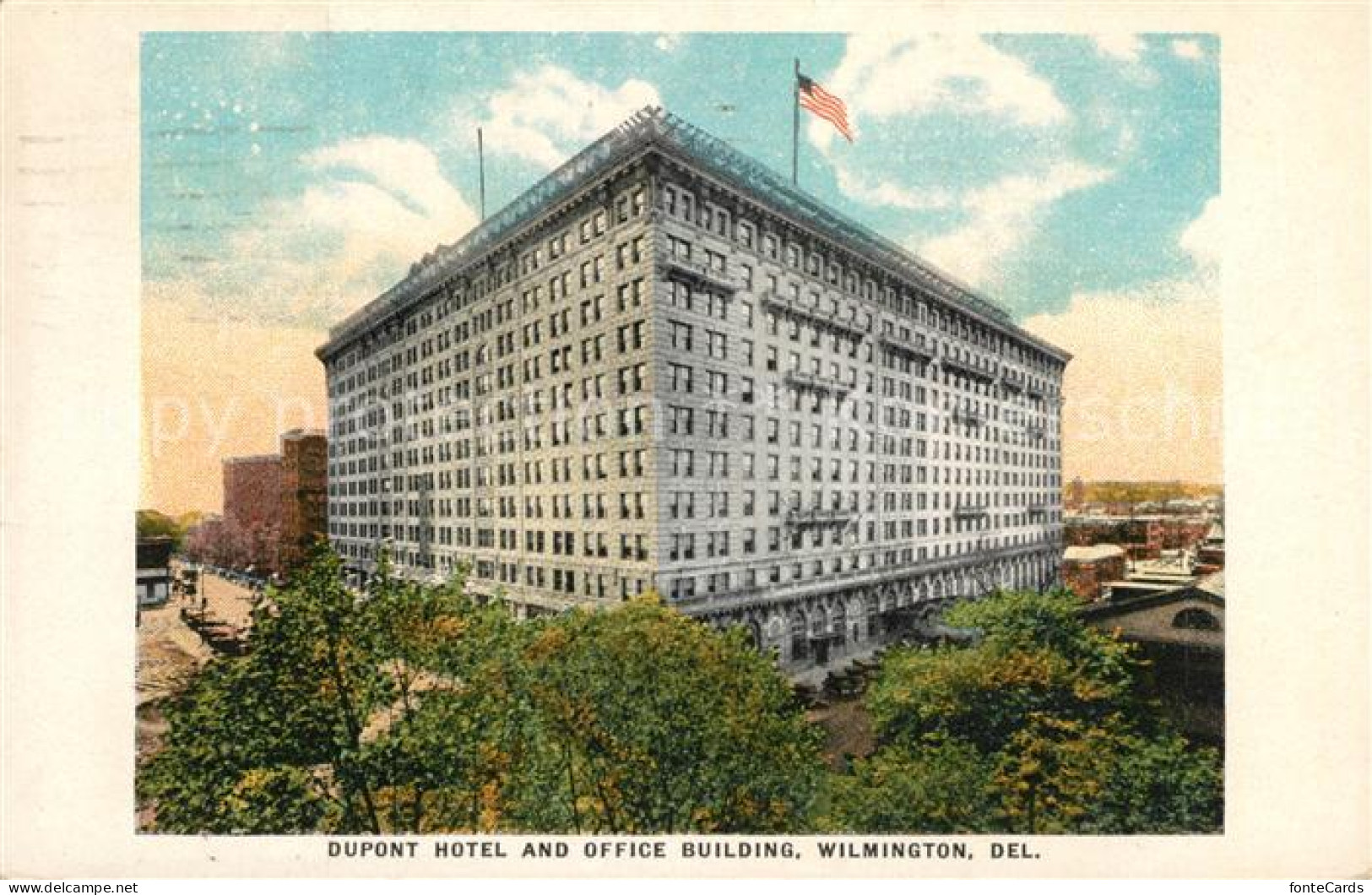 13153162 Wilmington_Delaware Dupont Hotel And Office Building Litho - Andere & Zonder Classificatie