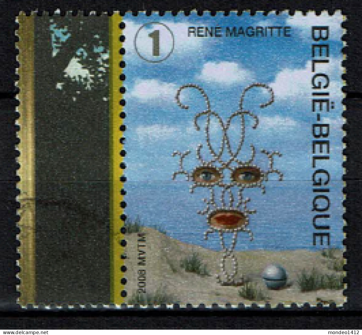 België OBP 3743 - René Magritte - Belgisch Surrealistisch Kunstschilder - Usados
