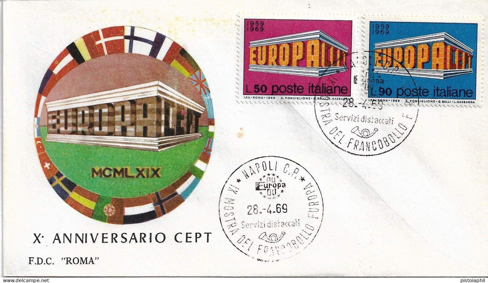 Fdc Roma: EUROPA 1969; No Viaggiata; AS_Napoli - FDC