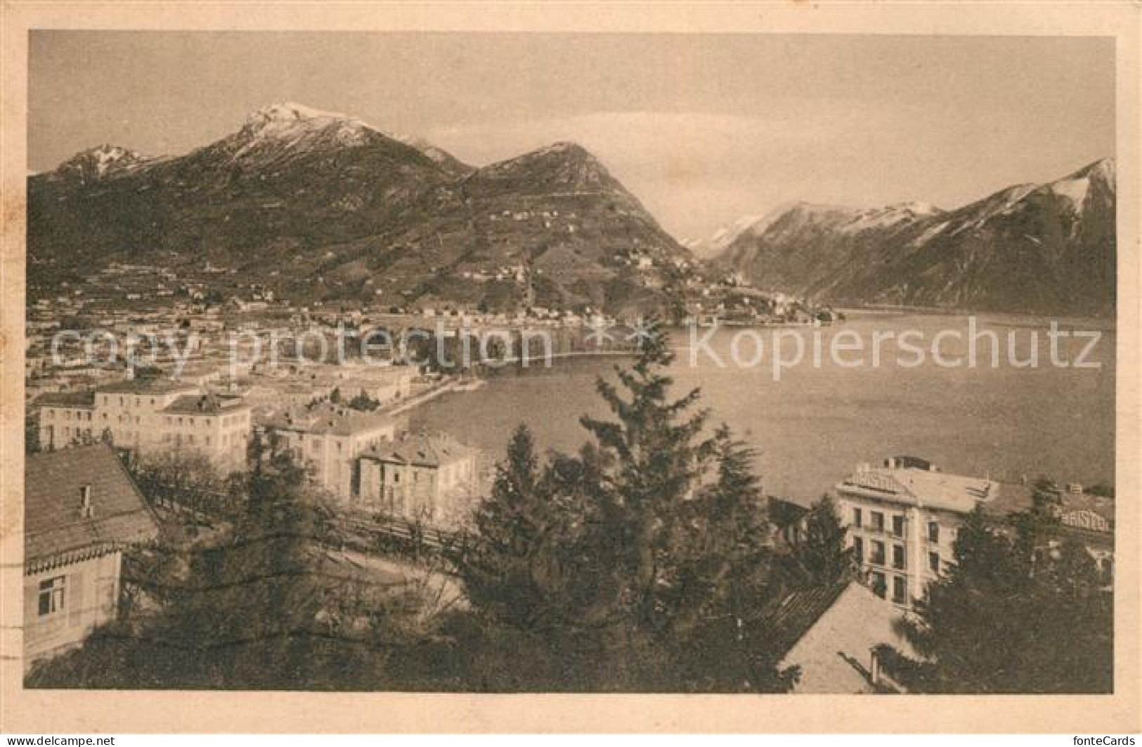 13150482 Lugano Lago Di Lugano Panorama Seeufer Lugano - Other & Unclassified