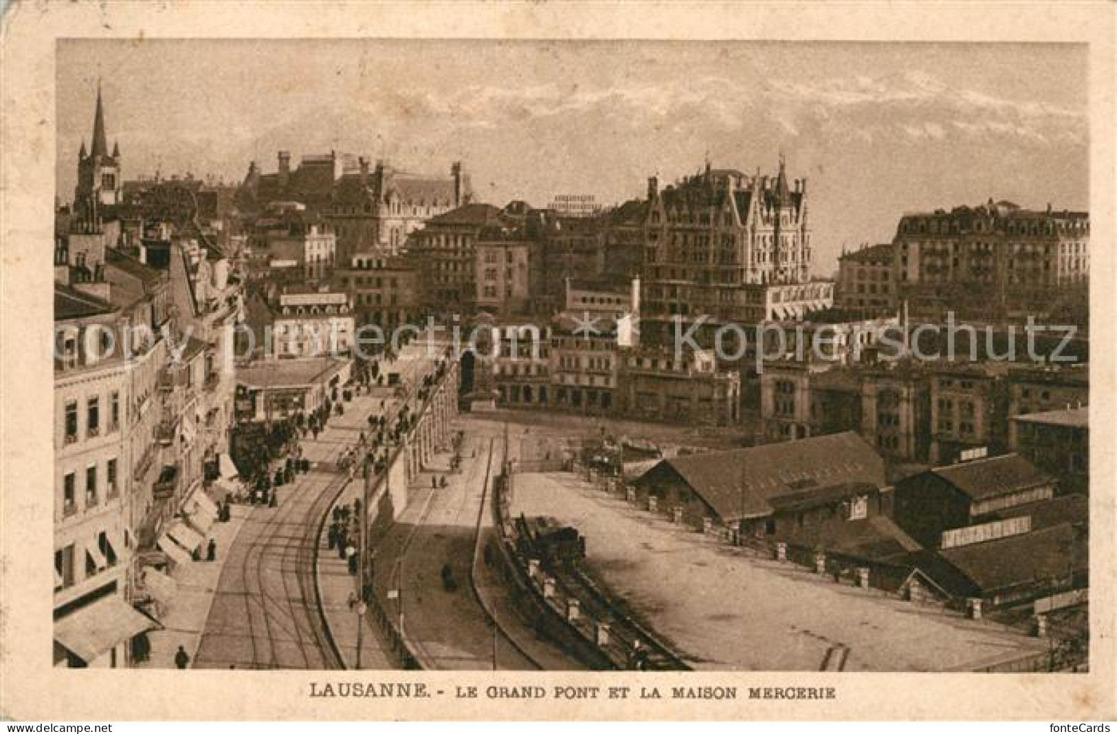 13150471 Lausanne VD Panorama Bruecke Maison Mercerie Lausanne - Altri & Non Classificati