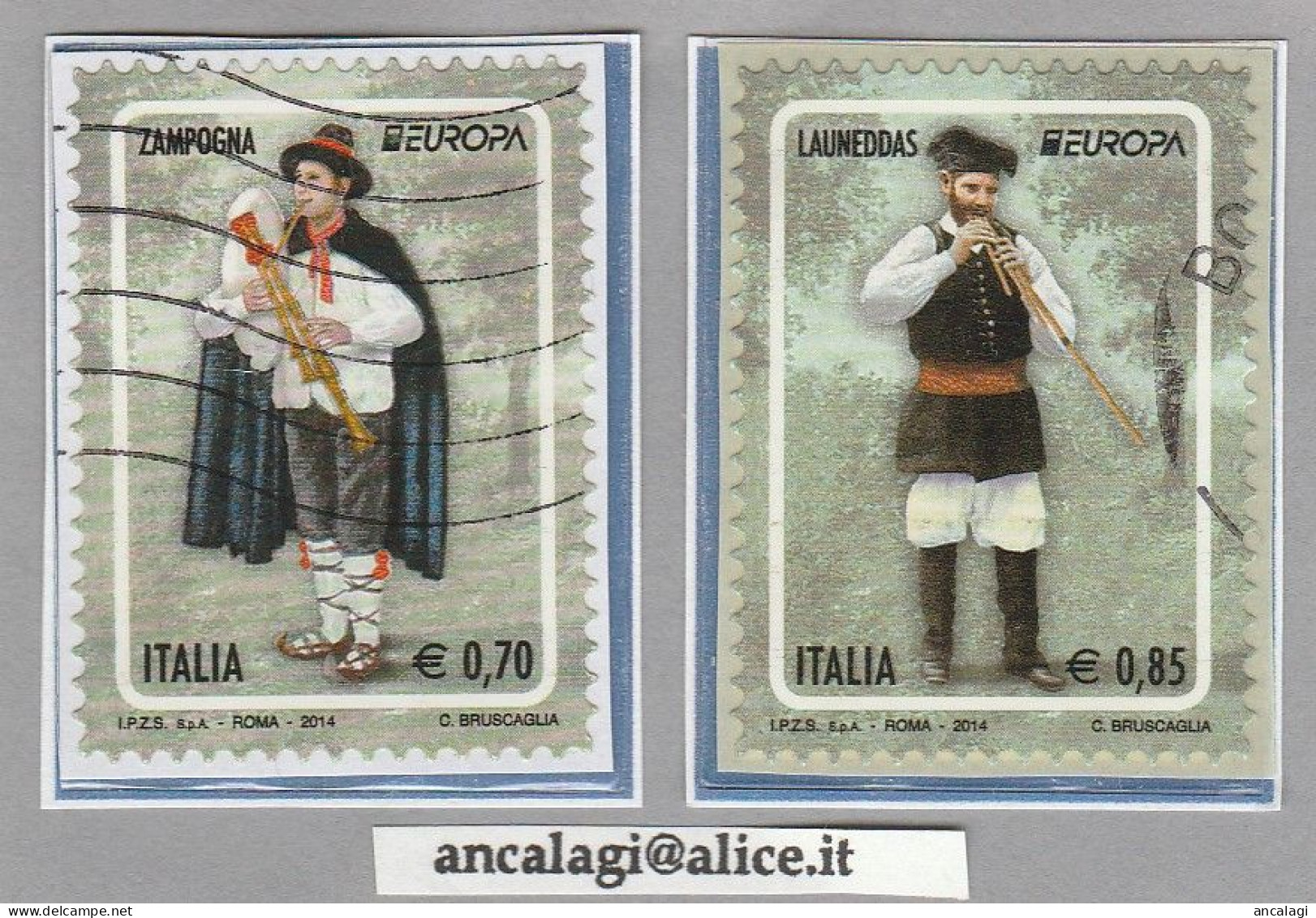 USATI ITALIA 2014 - Ref.1266 "EUROPA: Zampogna E Launeddas" Serie Di 2 Val. - - 2011-20: Gebraucht