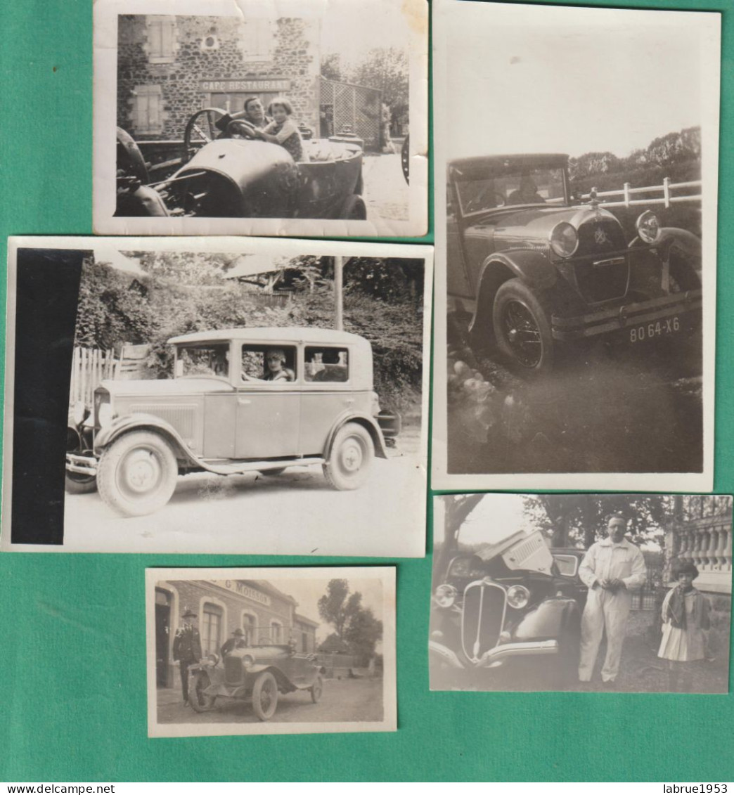 Voitures Anciennes - Lot De 5 Photos Originales  ( G.2525) - Automobile