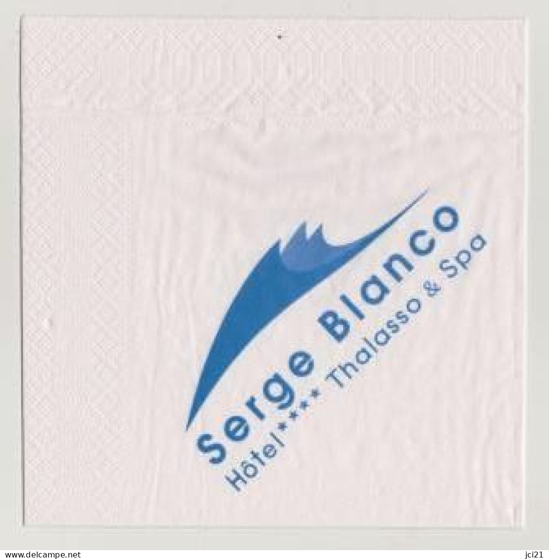 Serviette Papier Au Nom De Serge BLANCO (Ancien Joueur Et Capitaine De L'Equipe De France De Rugby) [Di431] - Servilletas Publicitarias