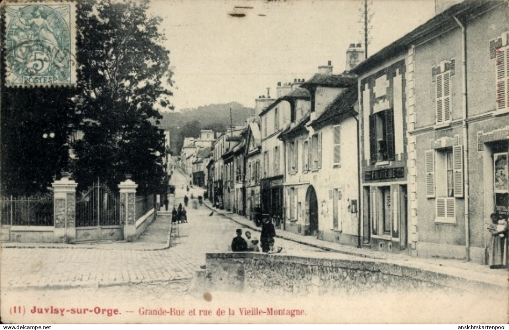 CPA Juvisy Sur Orge Essonne, Grande-Rue Et Rue De La Vieille-Montagne - Other & Unclassified