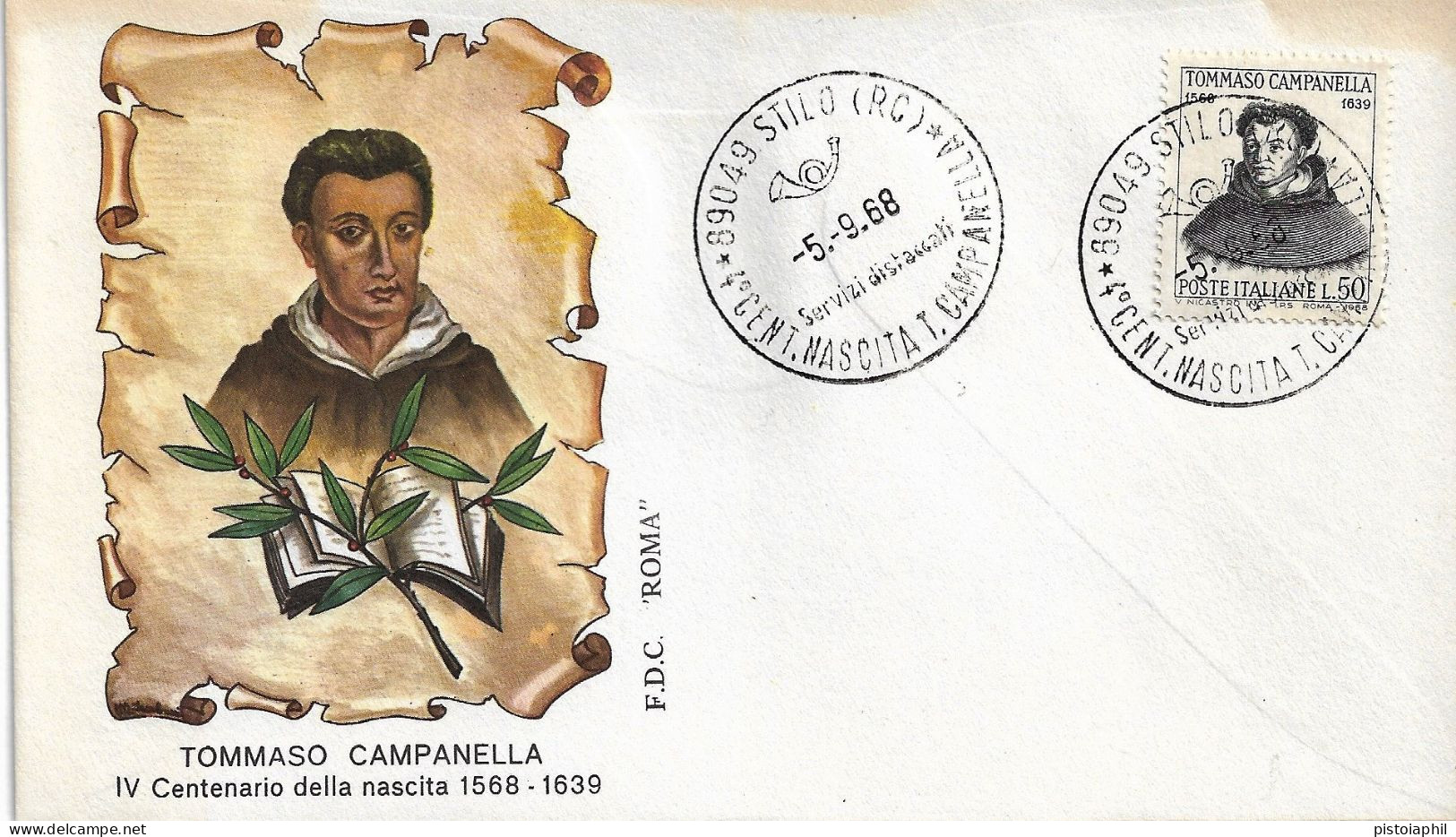 Fdc Roma: CAMPANELLA 1968; No Viaggiata; AS_Stilo - FDC