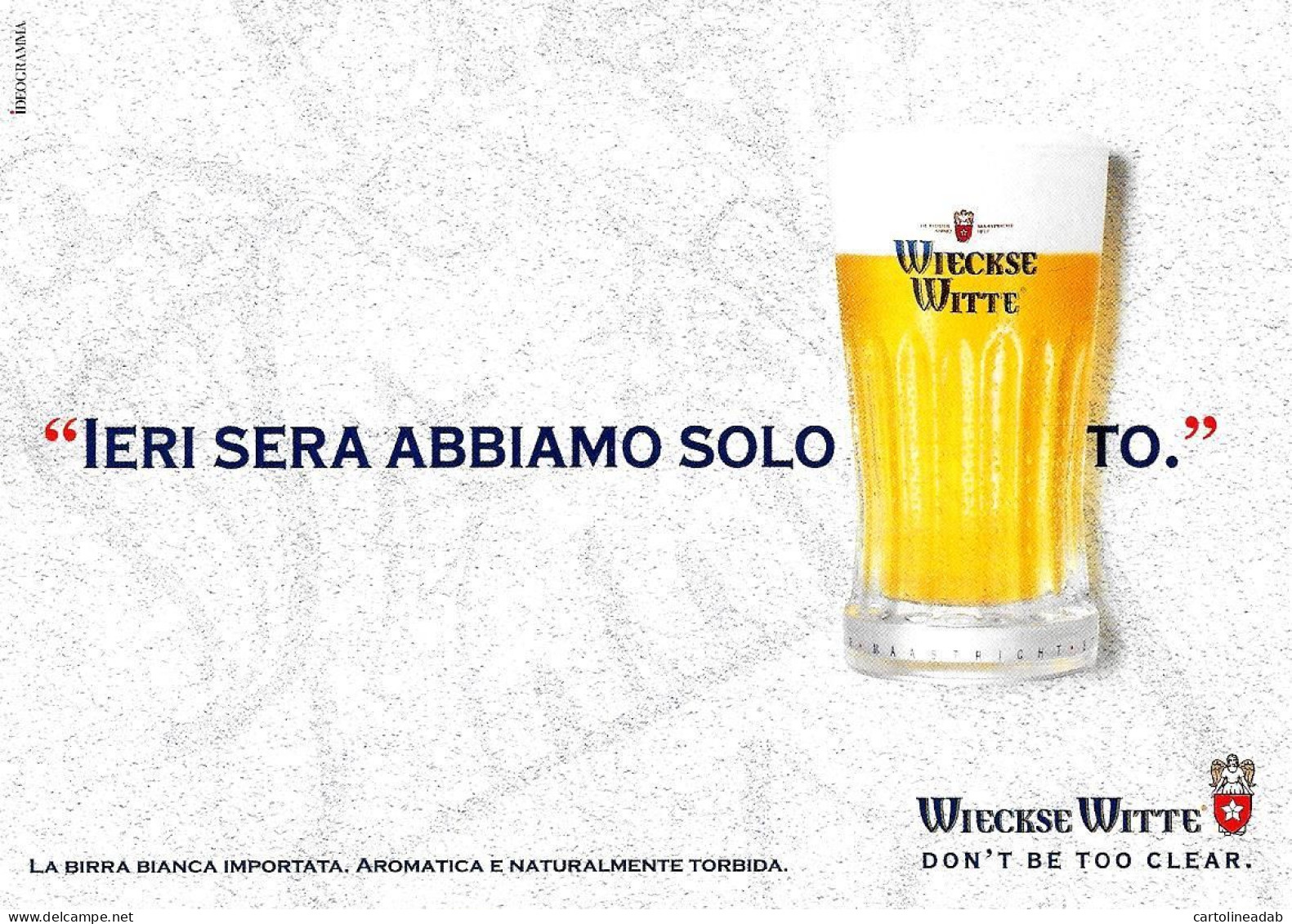 [MD9530] CPM - BIRRA WIECKSE WITTE - PROMOCARD 3746 - PERFETTA - Non Viaggiata - Publicité