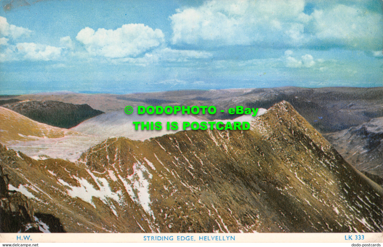 R526360 H. W. Striding Edge. Helvellyn. LK333. Helvellyn House. H. Webster - Monde