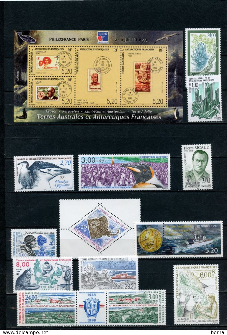 TAAF 1999 ANNEE 235/245+247A +260/263 LUXE NEUF SANS CHARNIERE--SANS LE CARNET DE VOYAGE-- - Unused Stamps