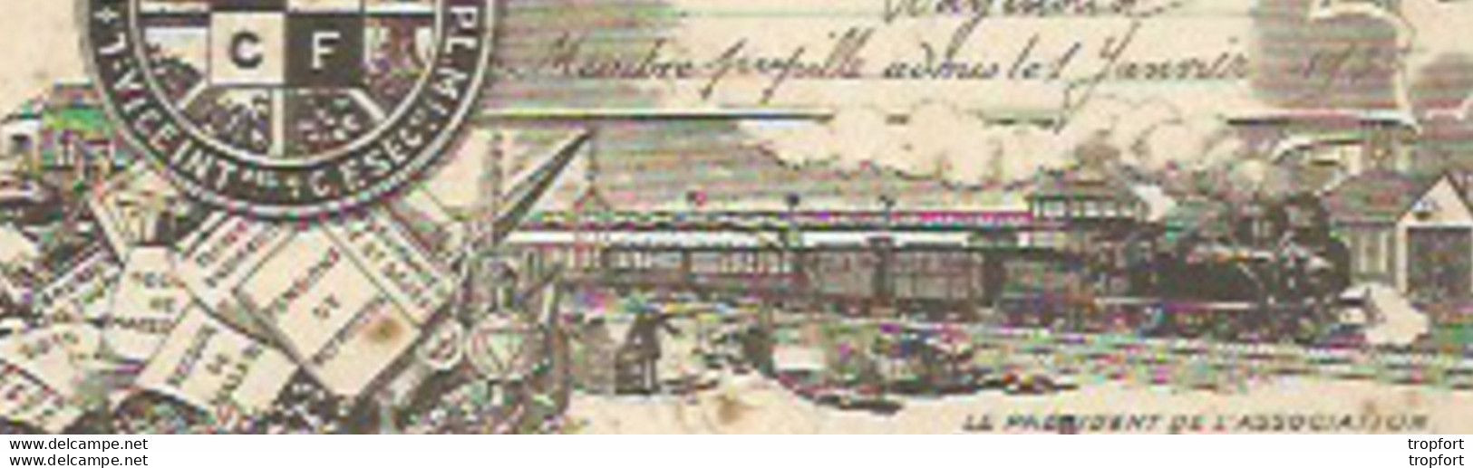 YA / Old Railway Identity Card Carte D'identité Chemin De Fer SNCF 1928 TRAIN - Tarjetas De Membresía