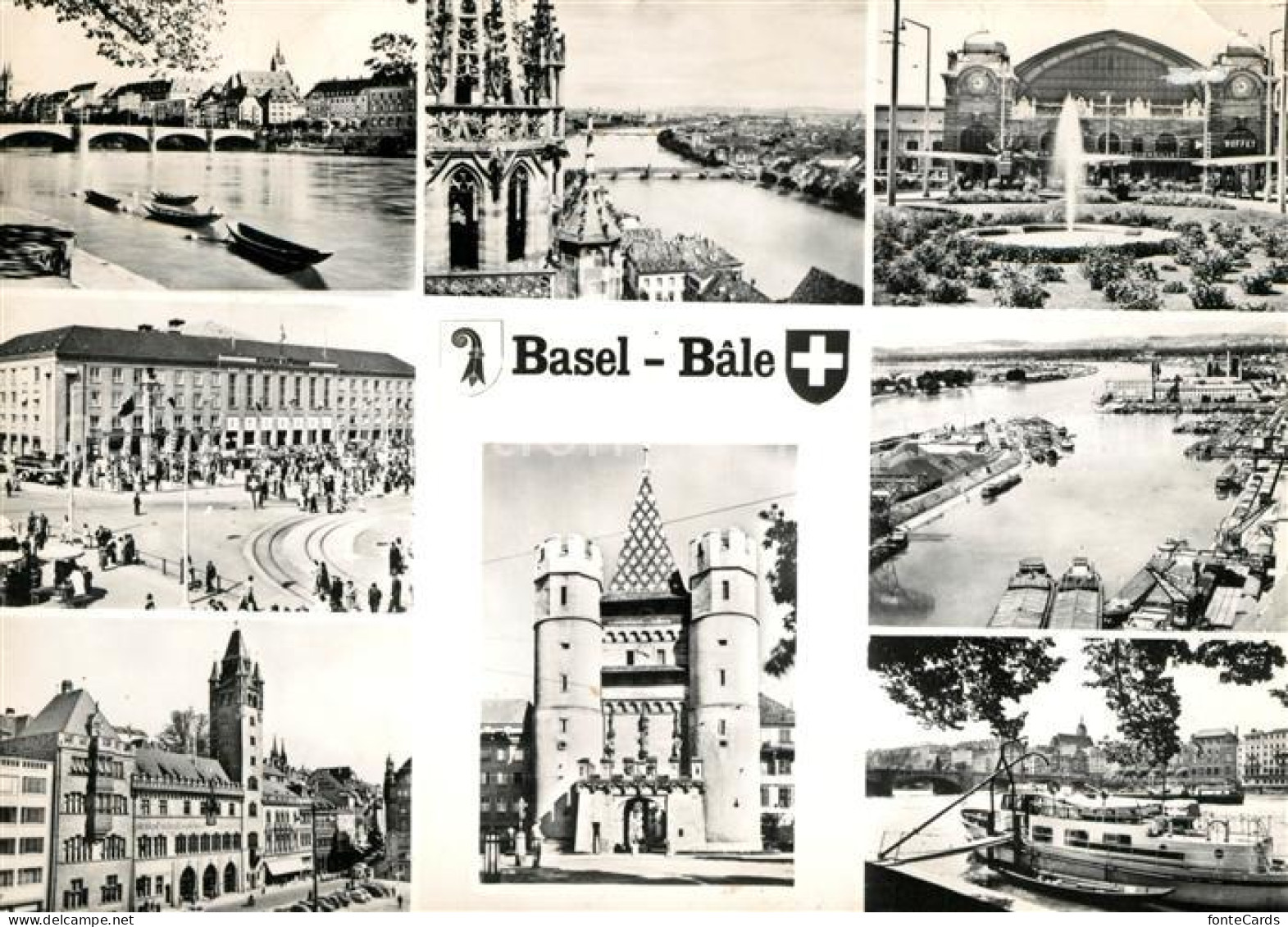 13144681 Basel BS Bahnhof Tor Rathaus Basel BS - Andere & Zonder Classificatie