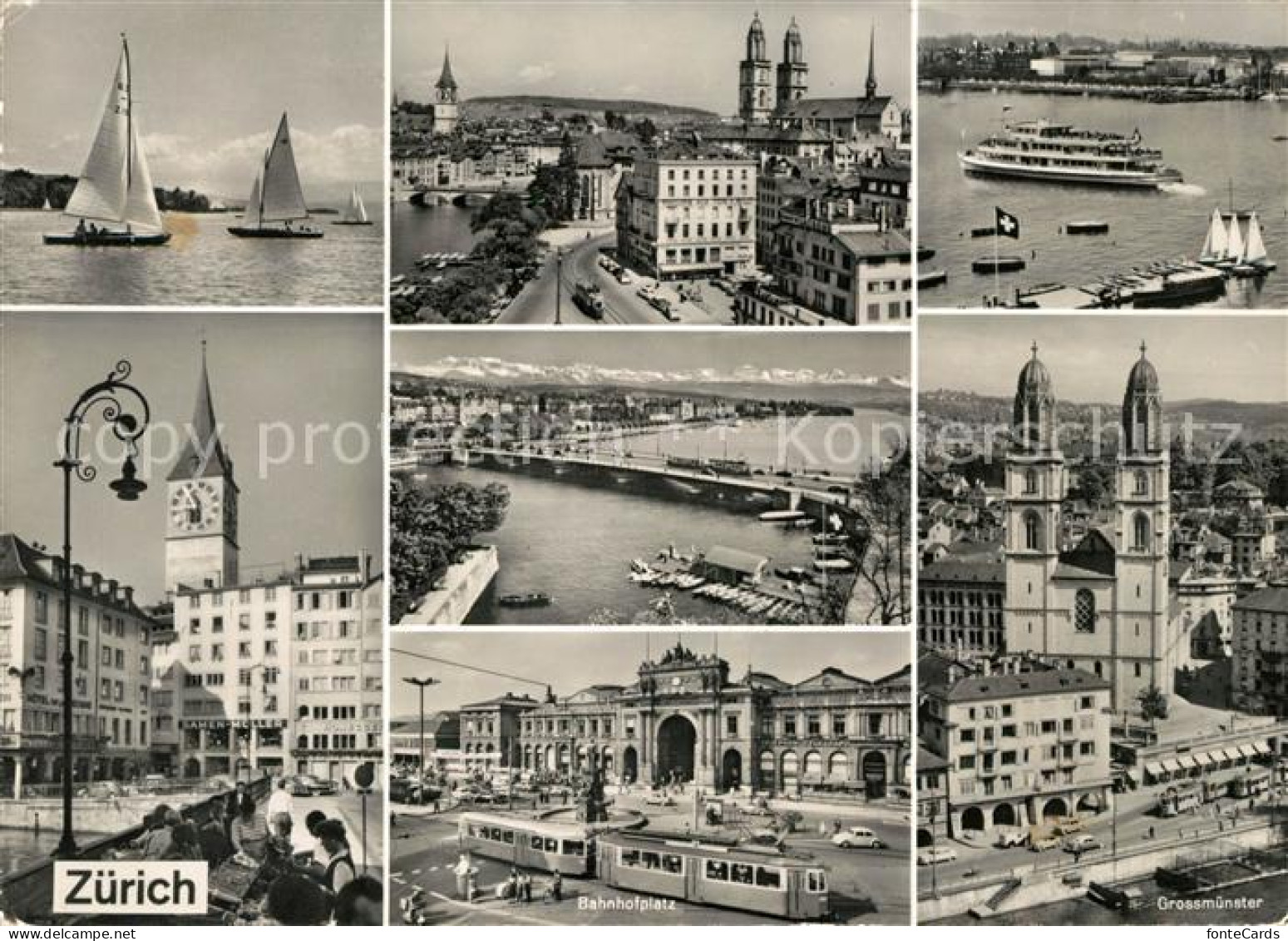 13144680 Zuerich ZH Bahnhofplatz Grossmuenster  Zuerich - Andere & Zonder Classificatie