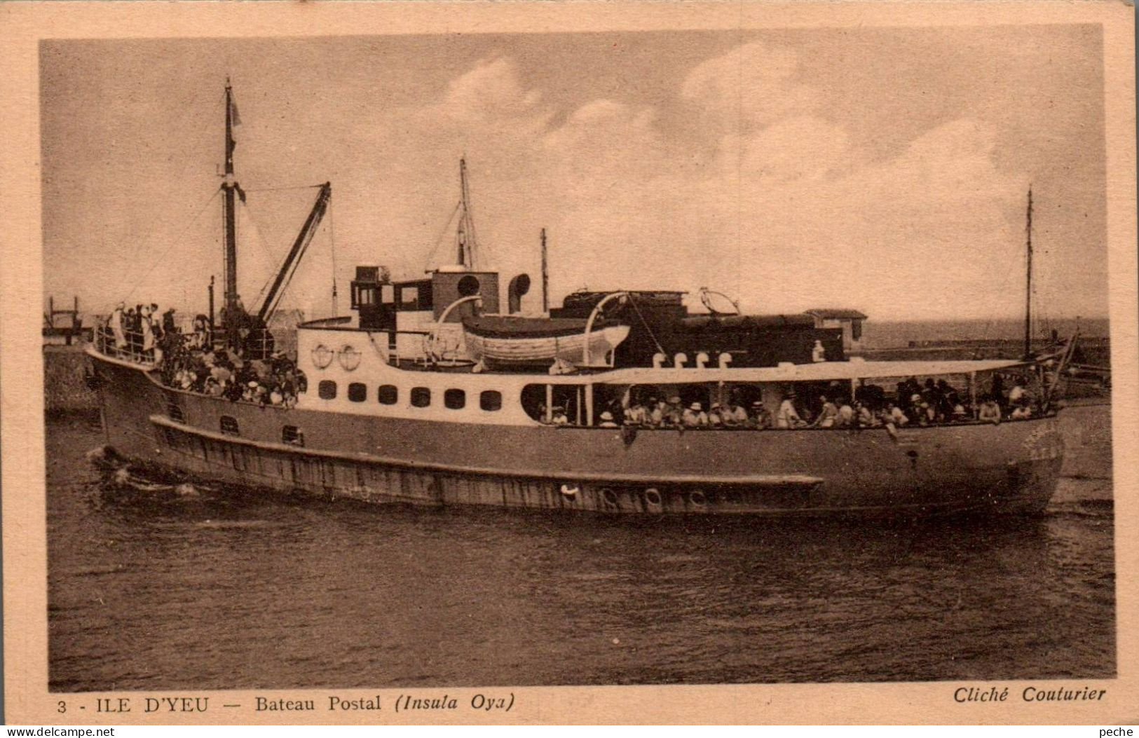 N°1187 W -cpa île D'Yeu -bateau Postal- - Autres & Non Classés