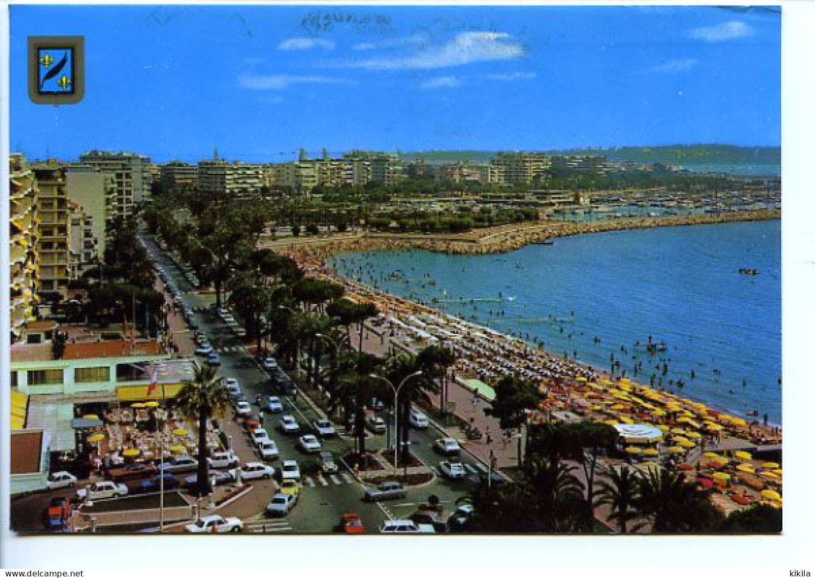 CPSM 10.5 X 15 Alpes Maritimes  CANNES  La Croisette Et Ses Plages   Les Jardins Et Une Partie Du Port Pierre Canto - Cannes