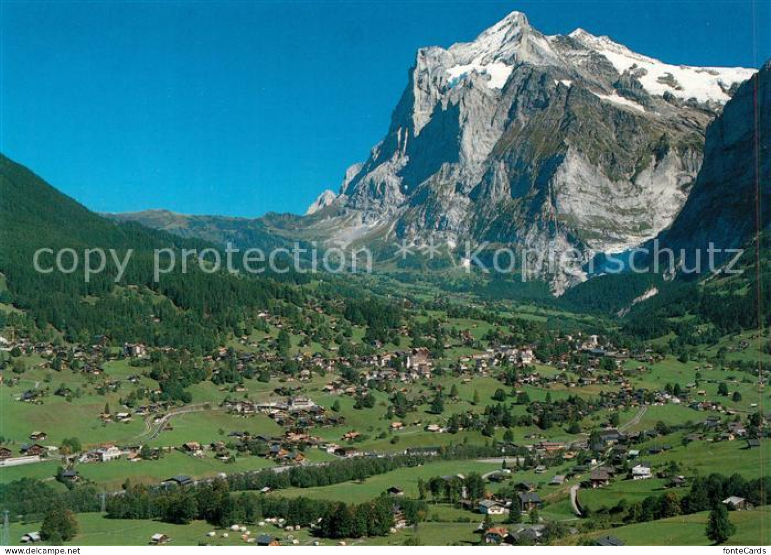 13143708 Grindelwald Mit Wetterhorn Berner Alpen Fliegeraufnahme Grindelwald - Autres & Non Classés