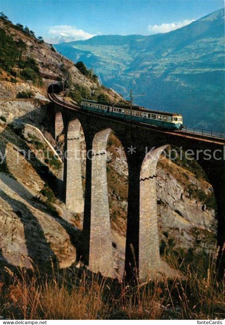 13143374 Loetschbergbahn Loetschberg-Suedrampe Luogelkinviadukt Loetschbergbahn - Other & Unclassified