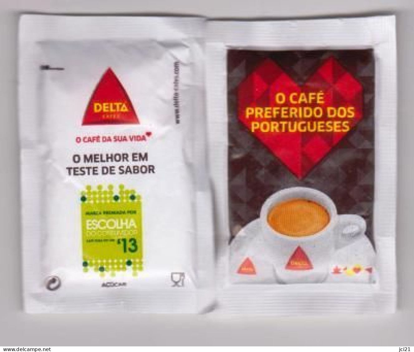 Sachet De Sucre " DELTA O Café Preferido Dos Portugueses " Tasse (scann Recto-verso) [S091]_Di120 - Azúcar