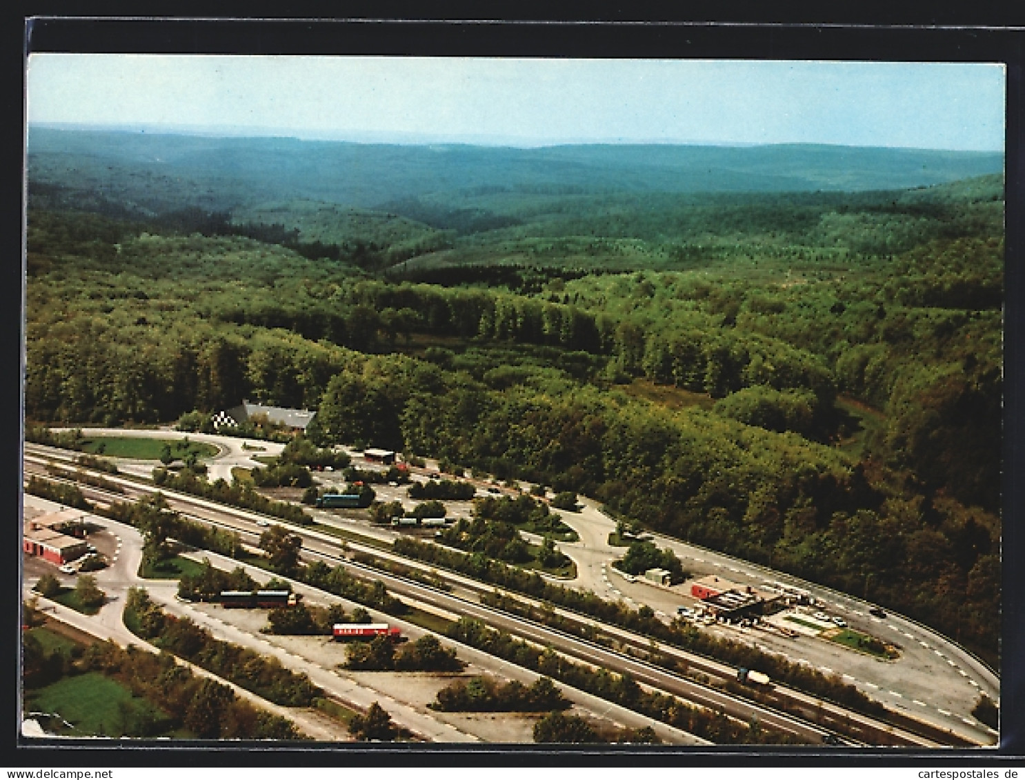 AK Rohrbrunn, Autobahn-Raststätte Rasthaus Im Spessart Vom Flugzeug Aus Gesehen  - Andere & Zonder Classificatie