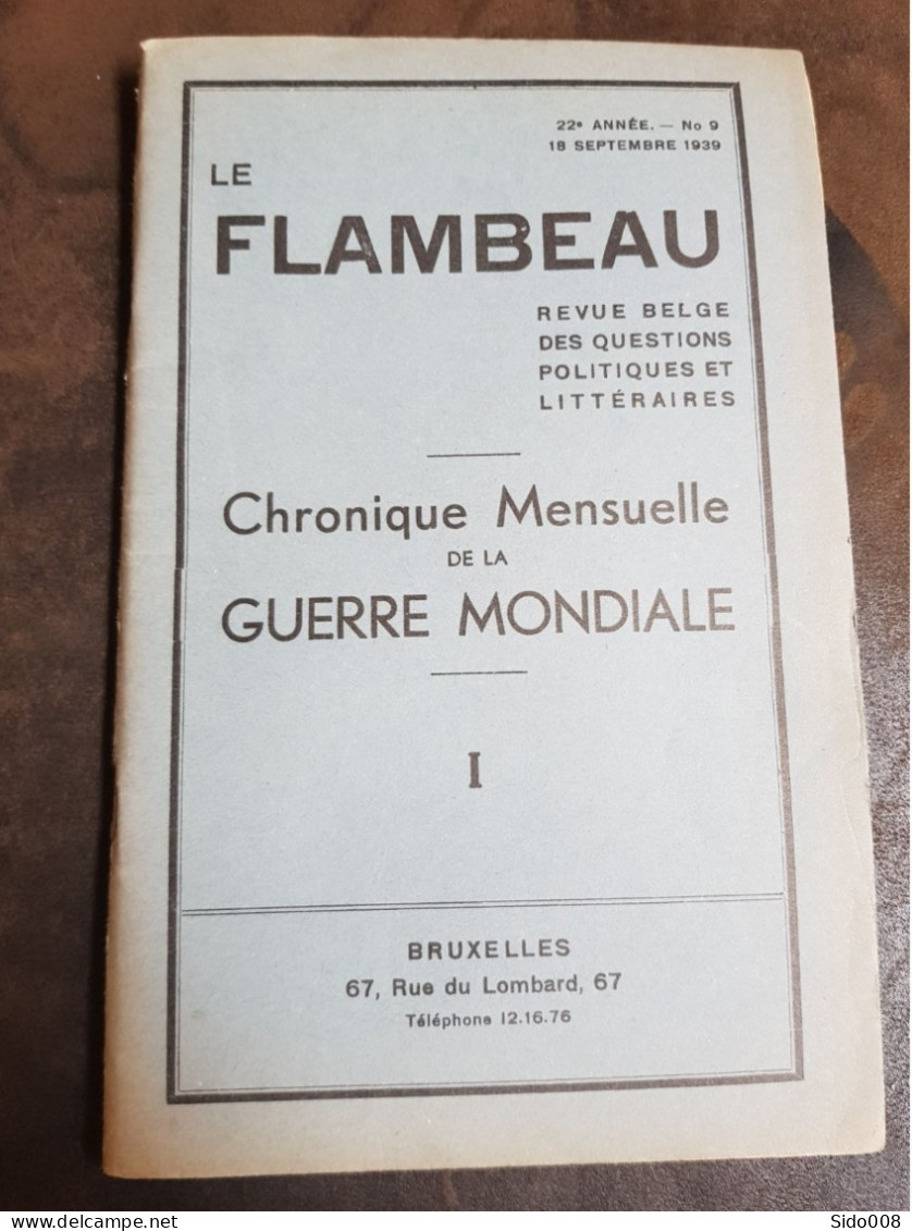 Le Flambeau Chronique Mensuelle De La Guerre Mondiale - Other & Unclassified